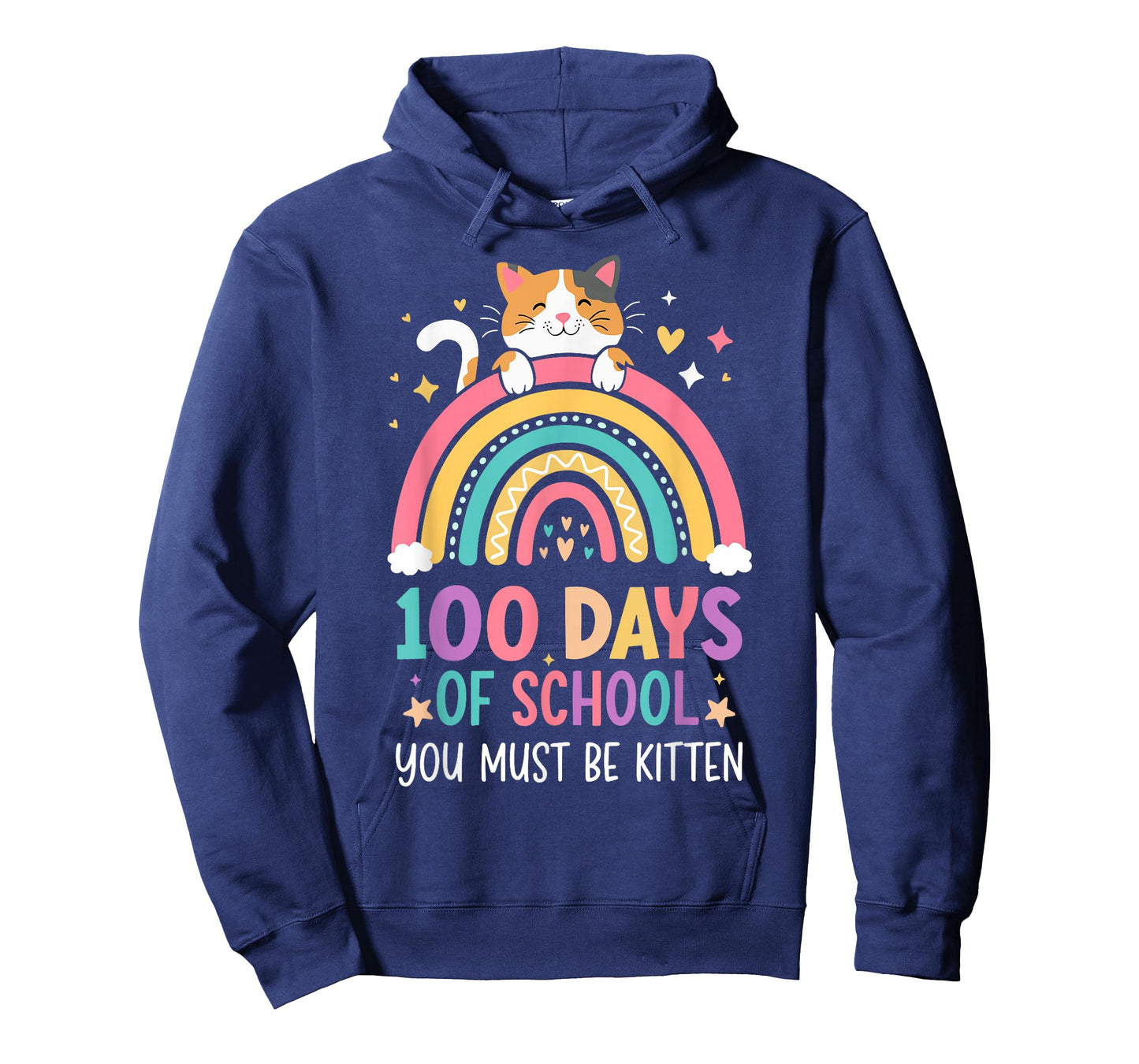 Girl 100 Day of School Cat for Girls 100th Day of School Kid T-Shirt