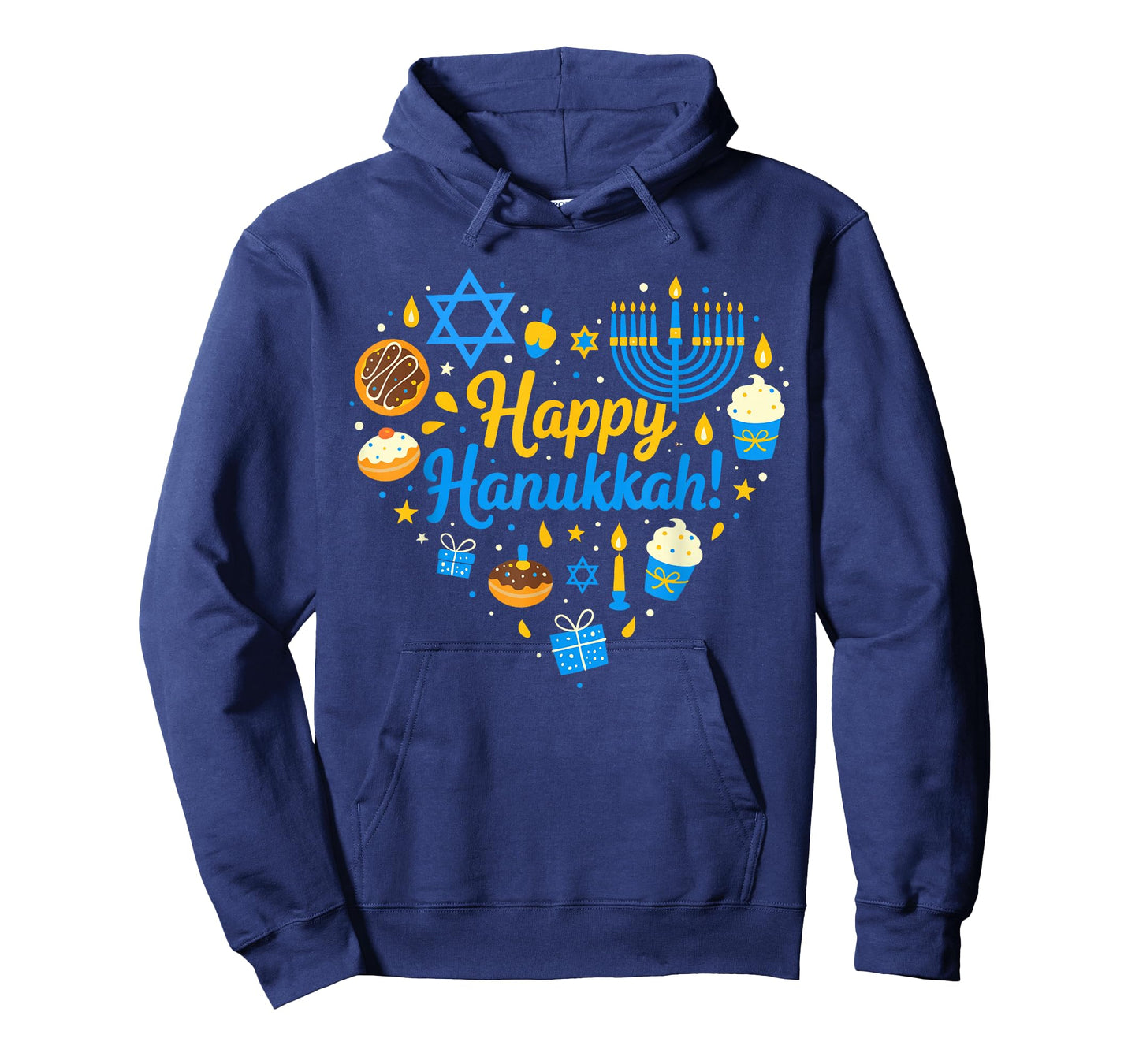 Happy Hanukkah Heart Dreidel Jewish Menorah Chanukah Pajamas T-Shirt