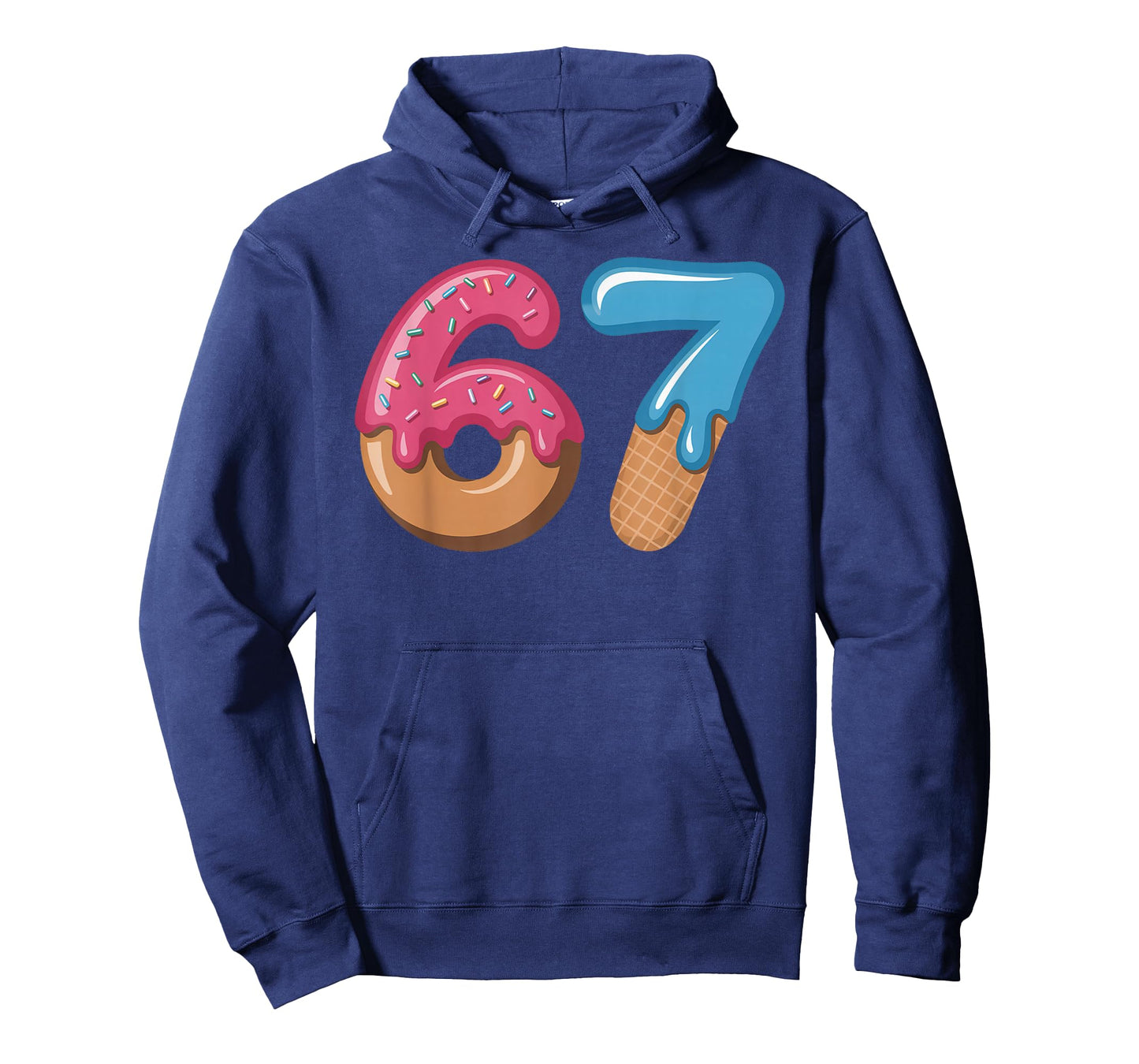 Six Seven Ice Cream Drip Cool Meme 67 Funny Number T-Shirt