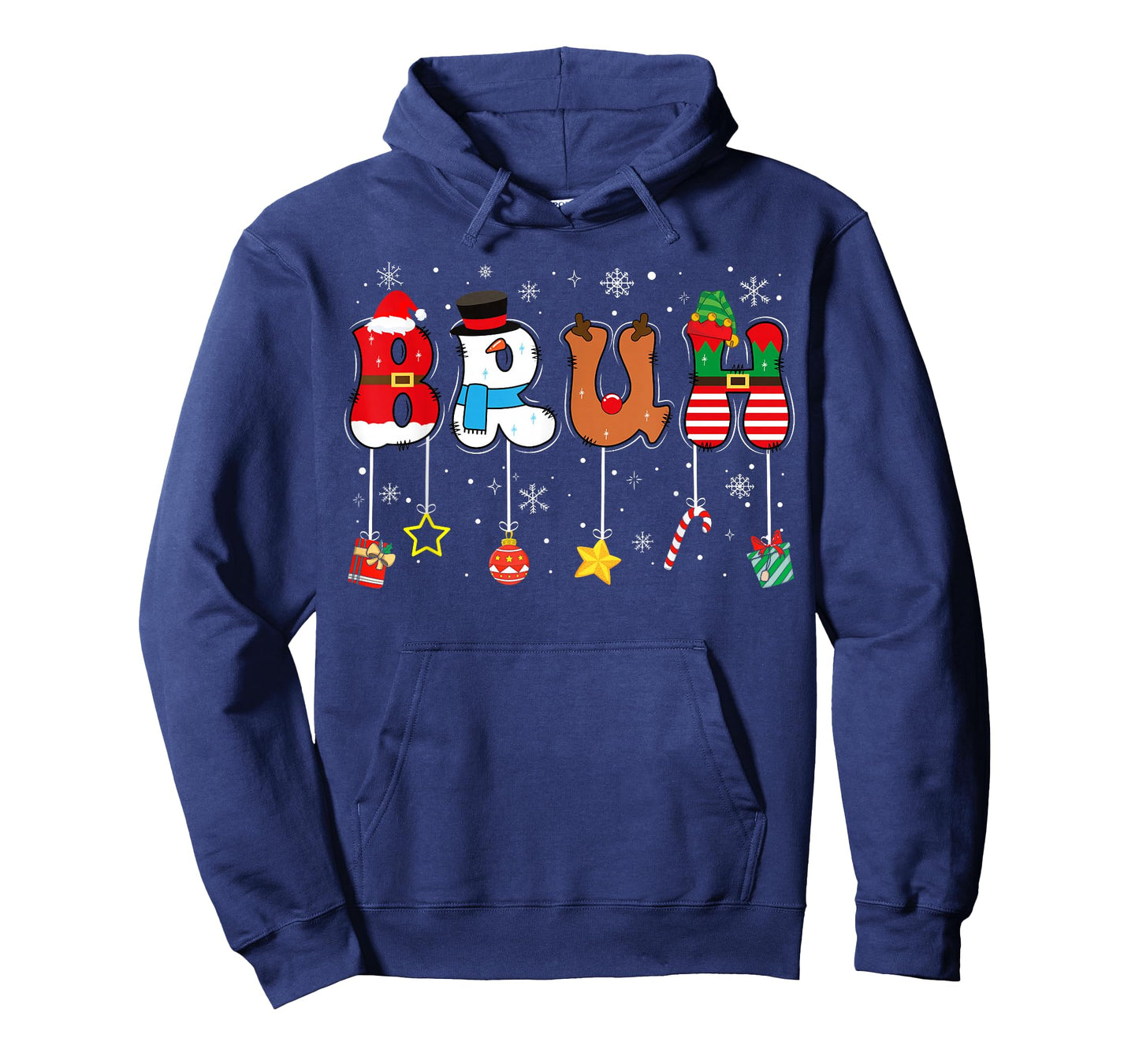 Bruh Funny Christmas Red Plaid Teens Boys Kids Xmas Pajamas T-Shirt