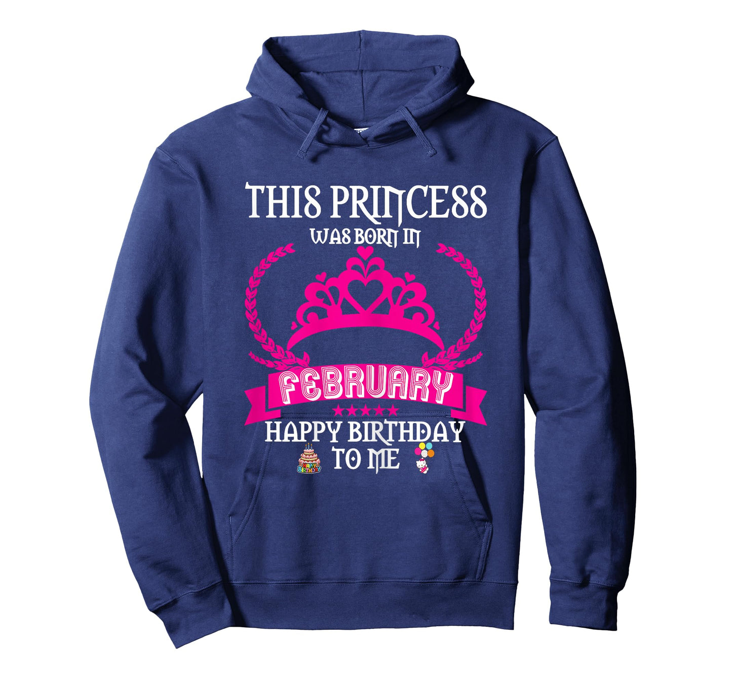This Princess was Born in February Funny Feb Birthday Queen T-Shirt