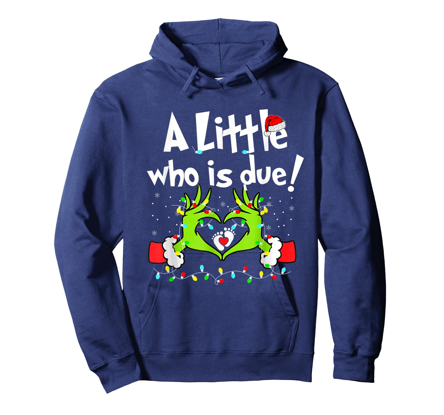 A Little Who is Due Christmas Pregnancy Announcement T-Shirt