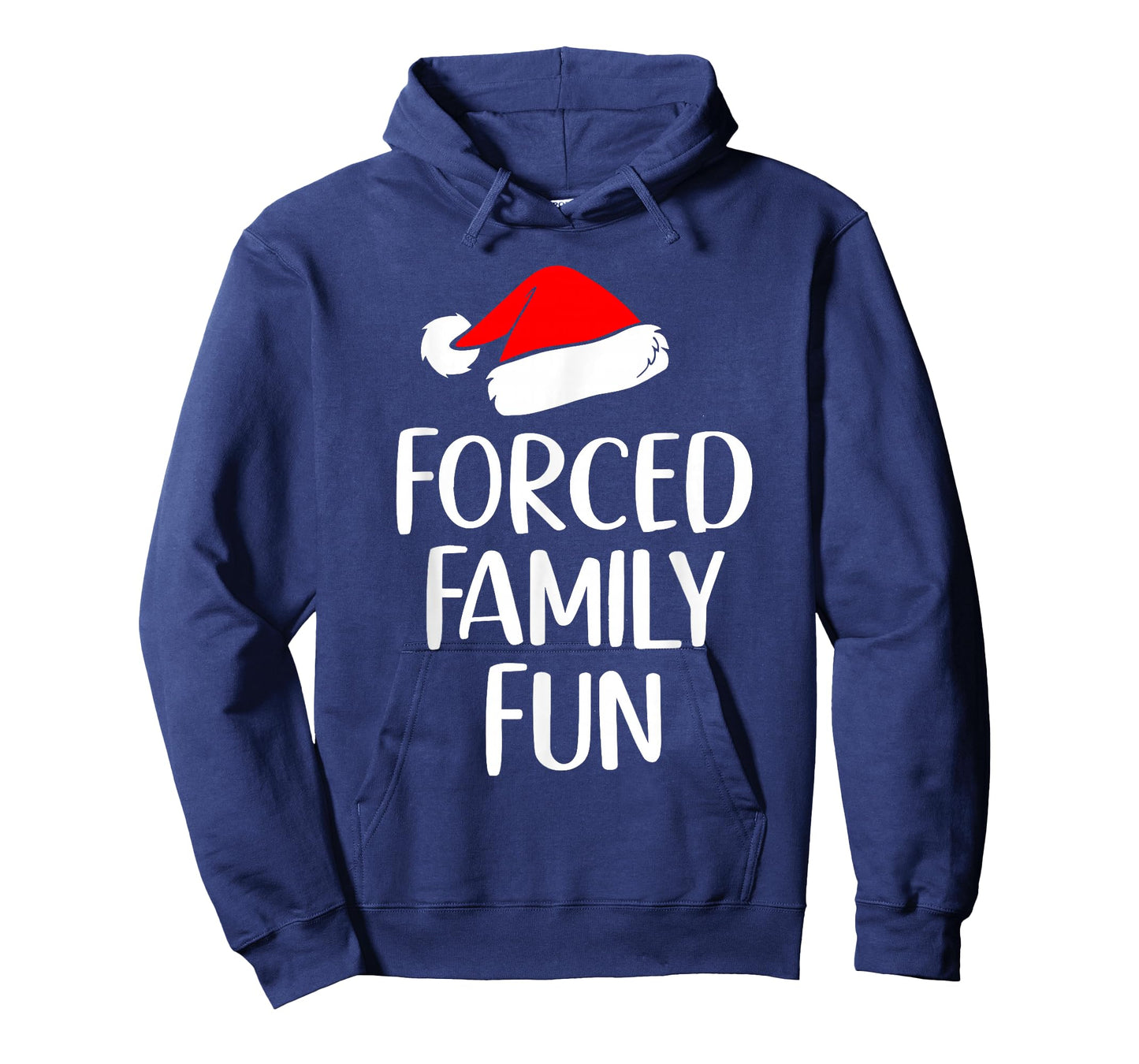 Forced Family Fun Funny Christmas Holiday Santa Hat Humor T-Shirt