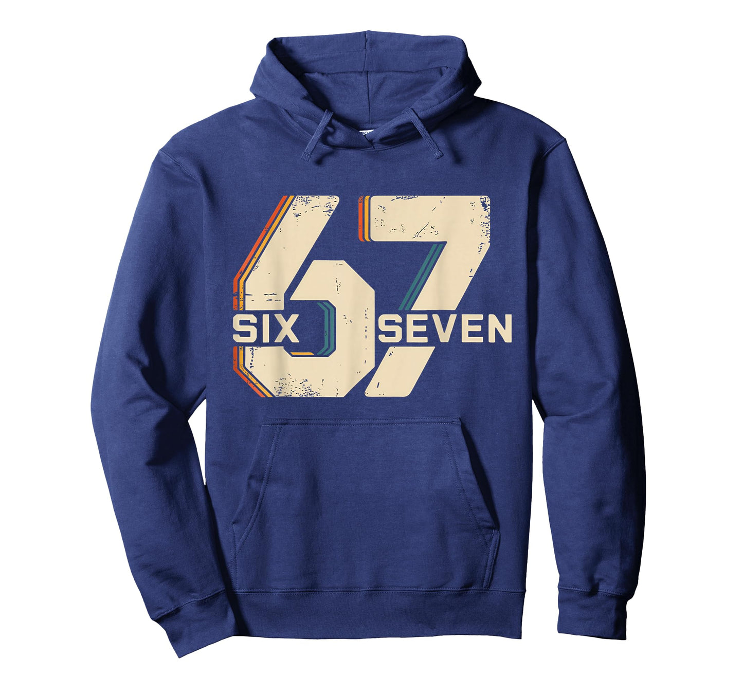 Retro 67 Six Seven 6 7 Number Vintage 67 Meme Men Women T-Shirt