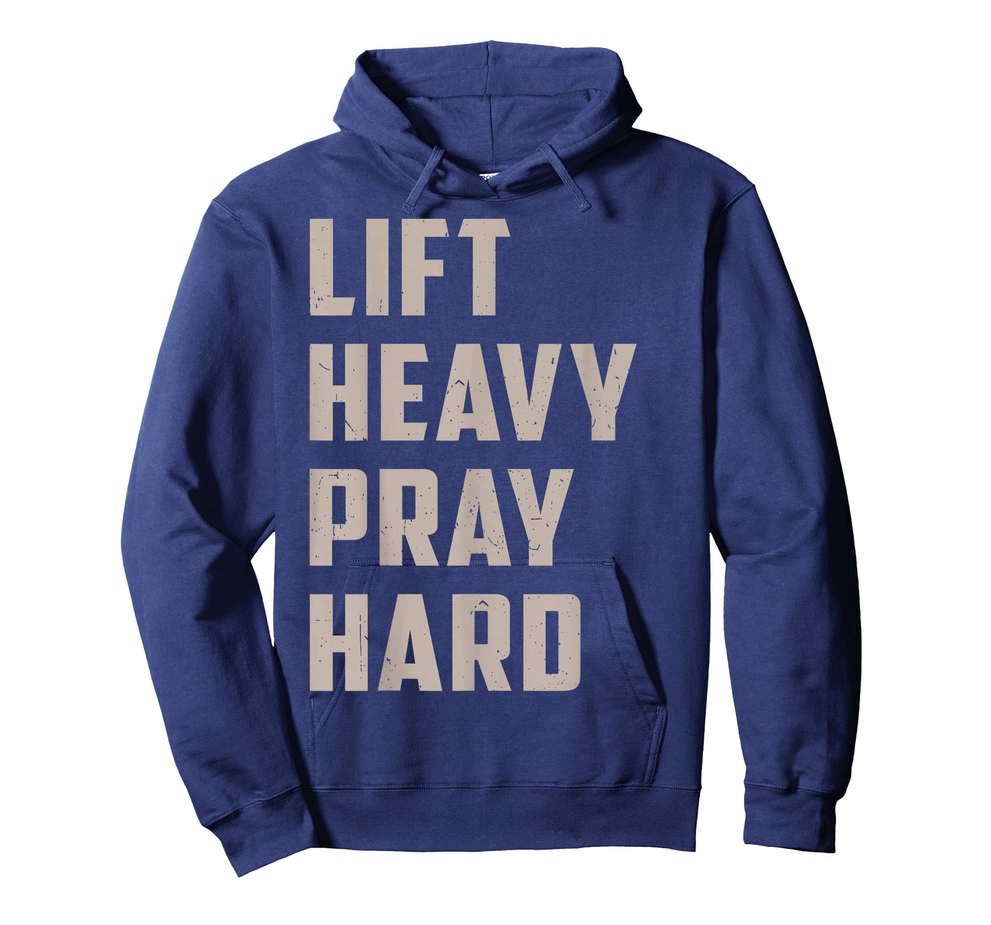 Lift Heavy Pray Hard Men's Christian Workout Jesus Lords Gym T-Shirt