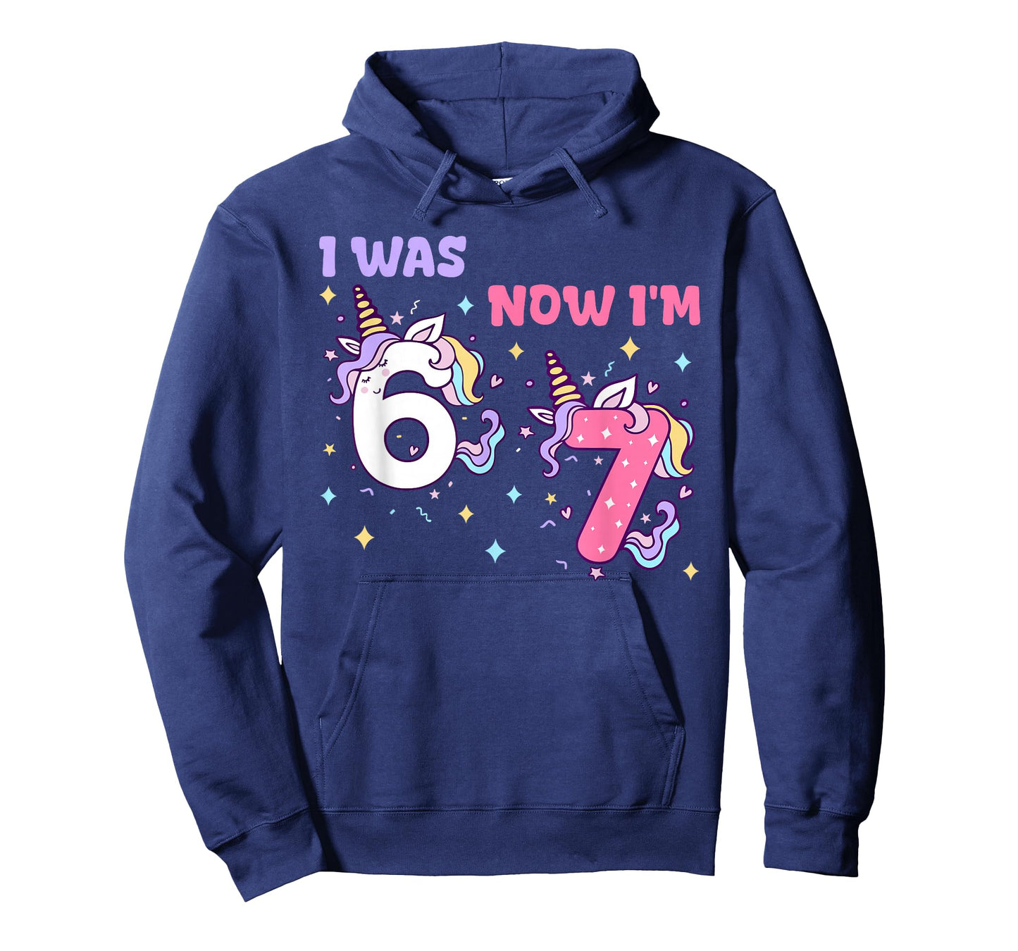 I was 6 Now I'm 7 Unicorn 67 Birthday Gift for Youth Kids T-Shirt