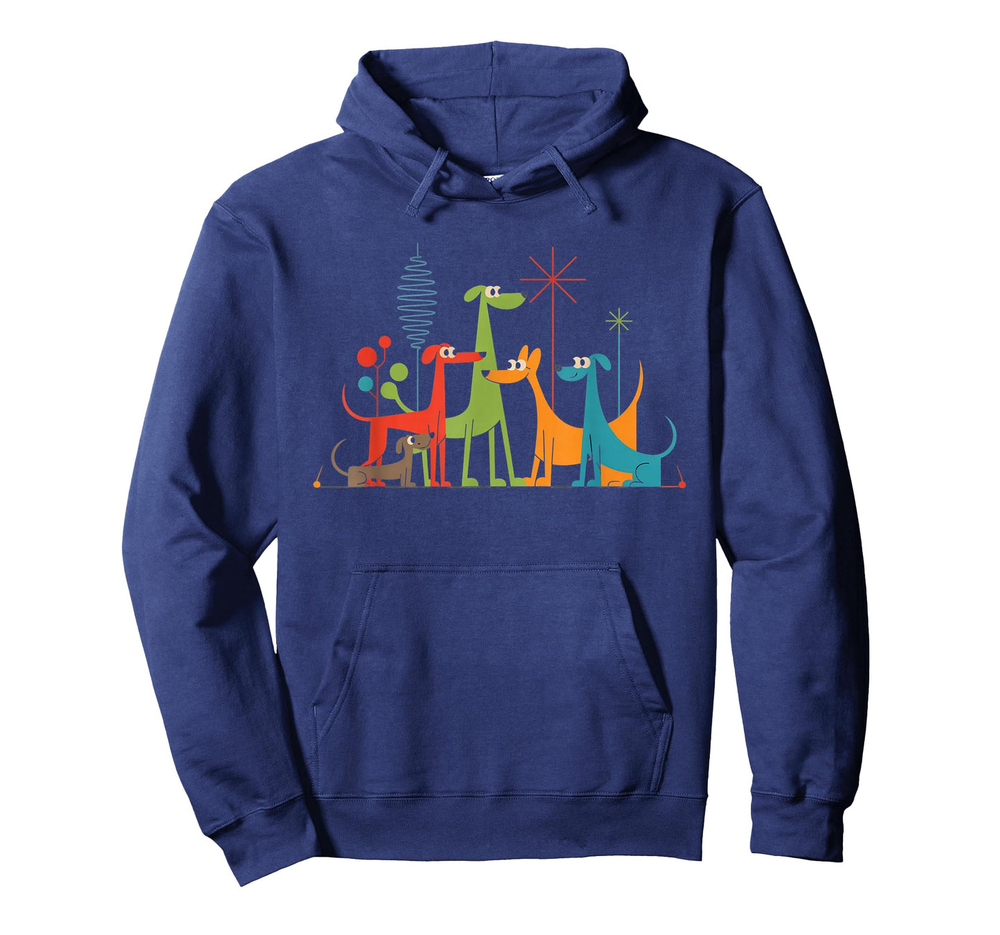 Retro Mid Century Modern Dogs 50s 60s Atomic Art Design T-Shirt