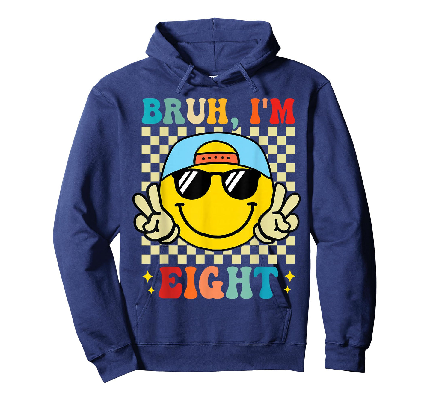 Bruh I'm Eight 8 8th Birthday Groovy Boys Girls 8 Years Old T-Shirt