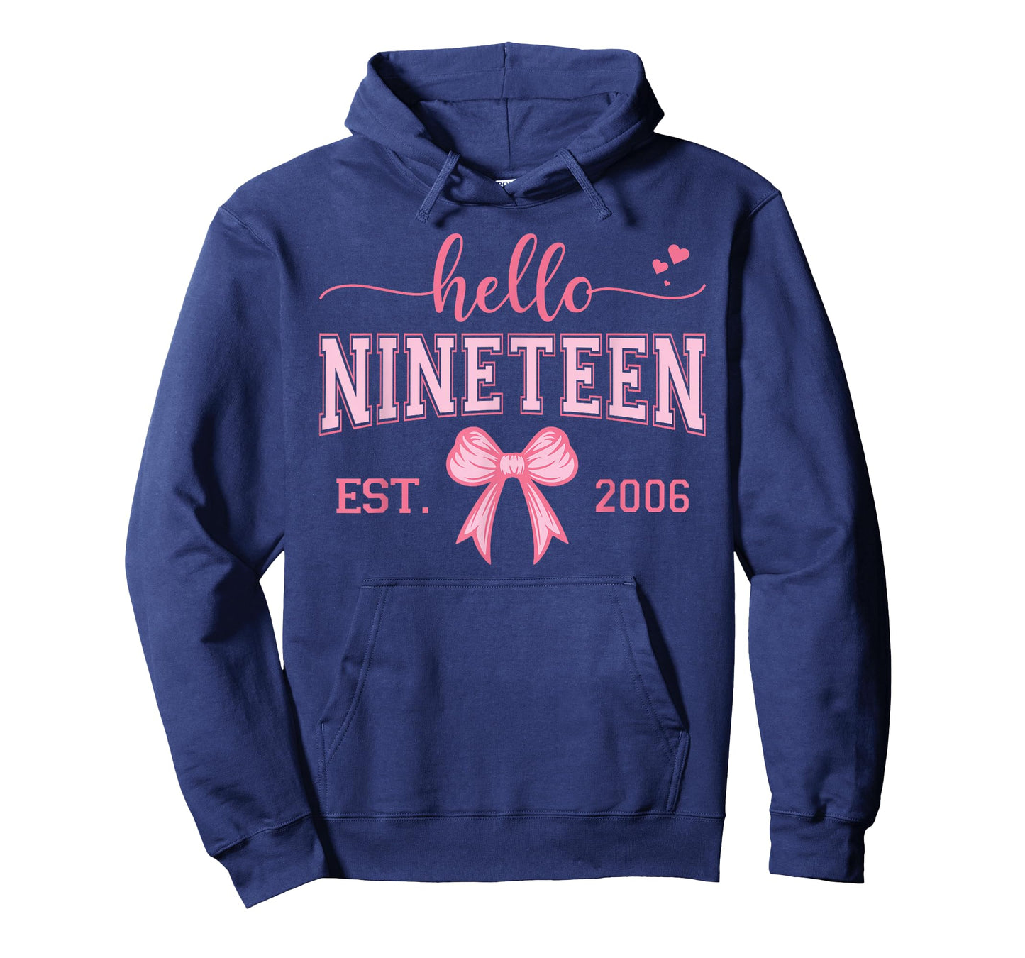 Hello Nineteen Est 2006 Coquette Bow 19th Birthday Girl T-Shirt
