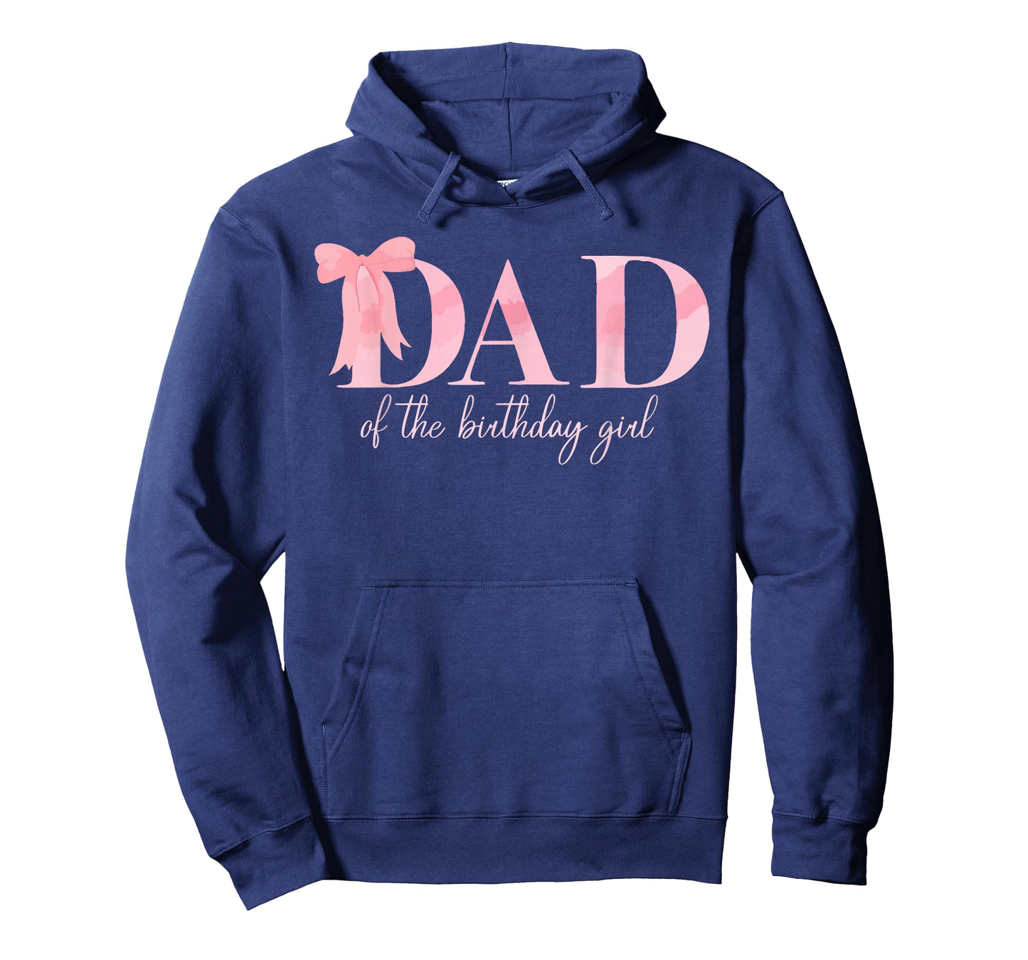 Dad of The Birthday Girl Family Pink Coquette Bow T-Shirt