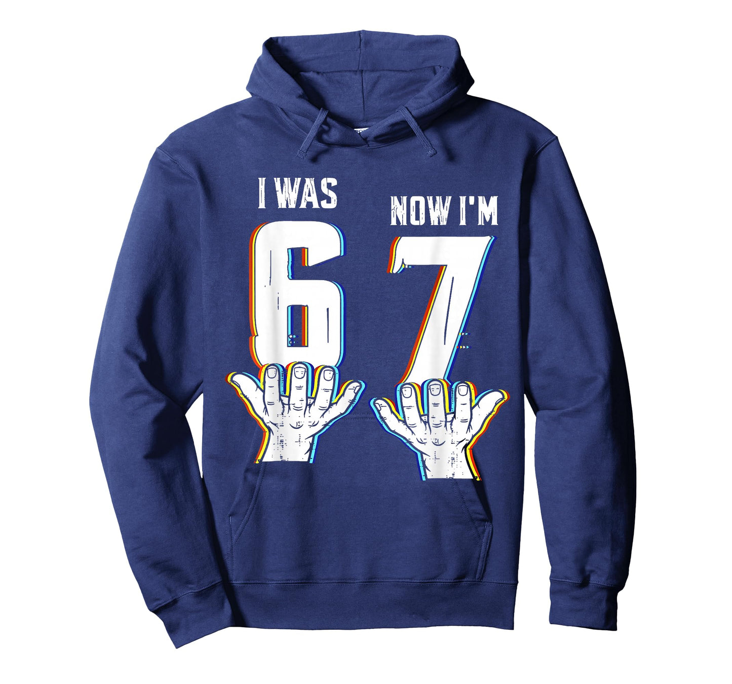 I was 6 Now I'm 7 Six Seven Meme 7 Year Old Birthday T-Shirt