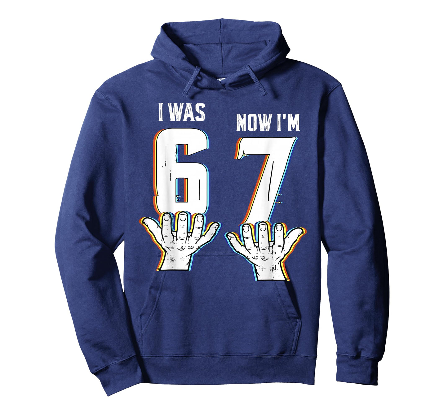 Six Seven Meme 7 Year Old Birthday Shirt was 6 Now I'm 7 T-Shirt