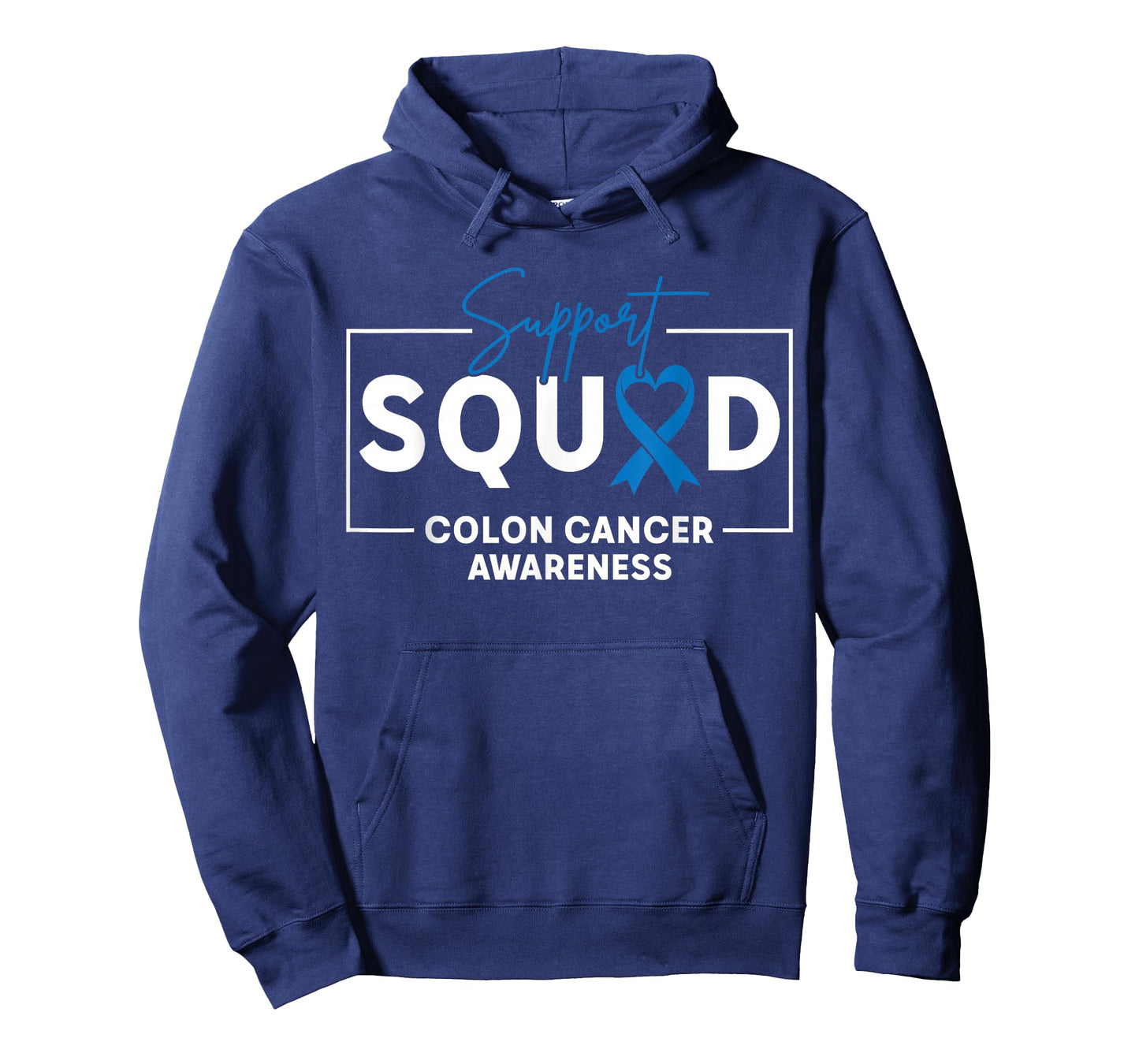 Support Squad Colorectal Colon Cancer Awareness Blue Ribbon T-Shirt