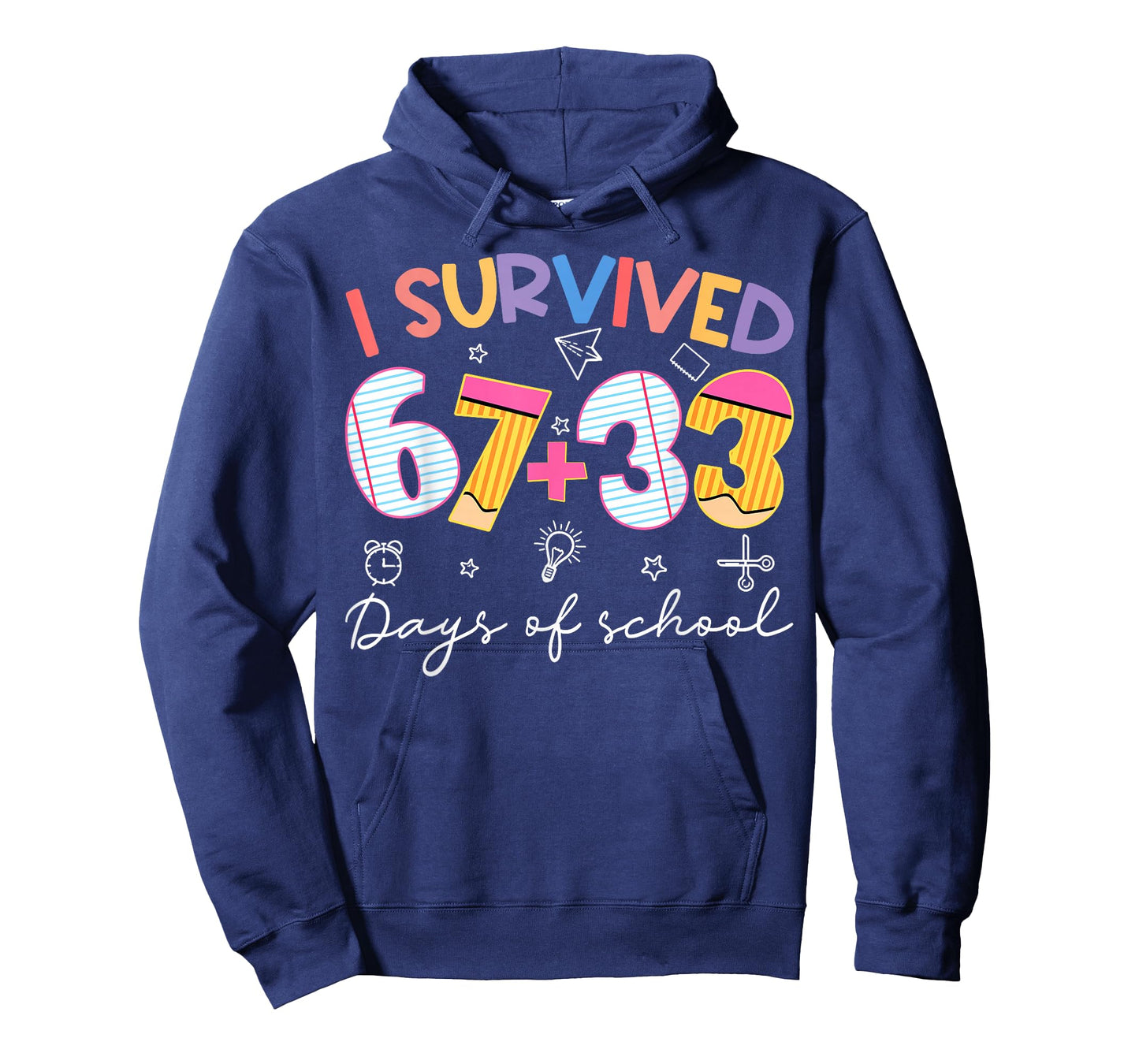I Survived 100 Days of School 67+33 Meme Teachers Students T-Shirt