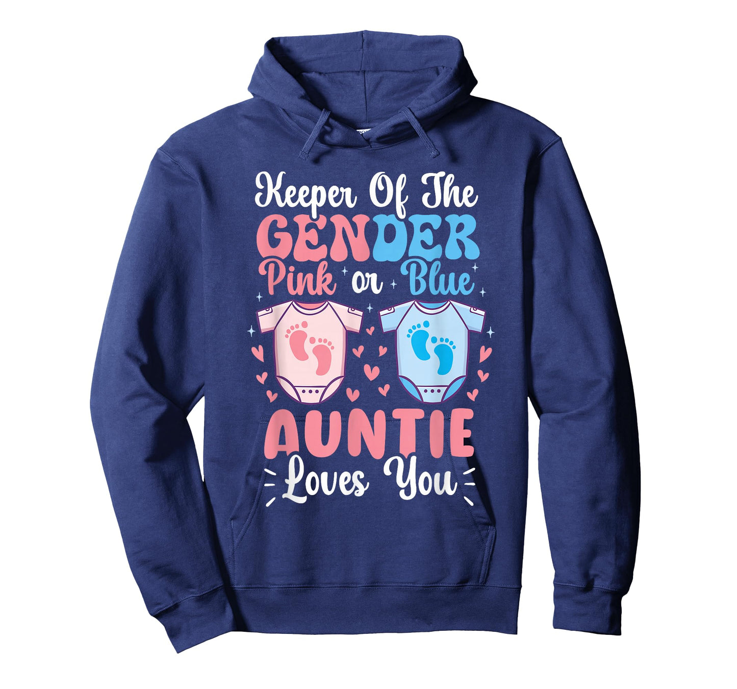 Keeper of The Gender Loves Aunt You Auntie Baby Announcement T-Shirt