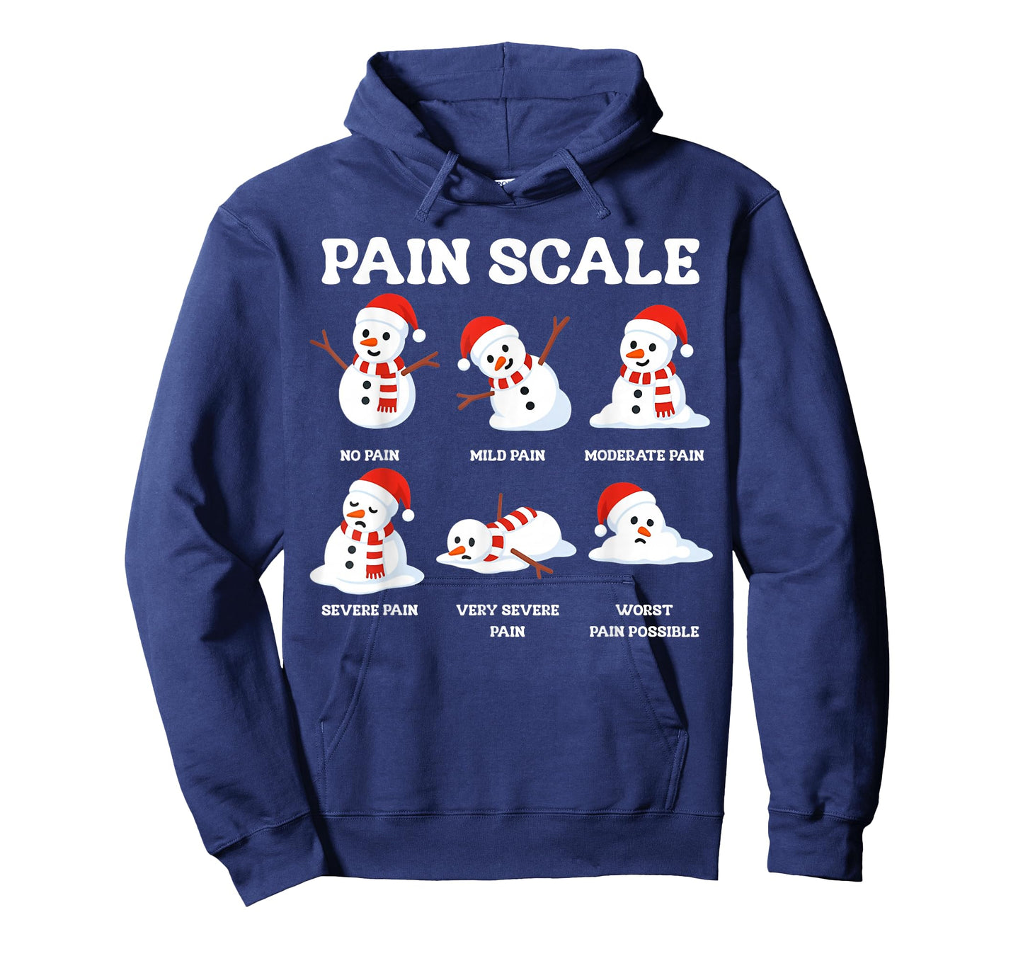 Pain Scale Snowman Nurse Christmas Xmas Snow Pajamas Holiday T-Shirt