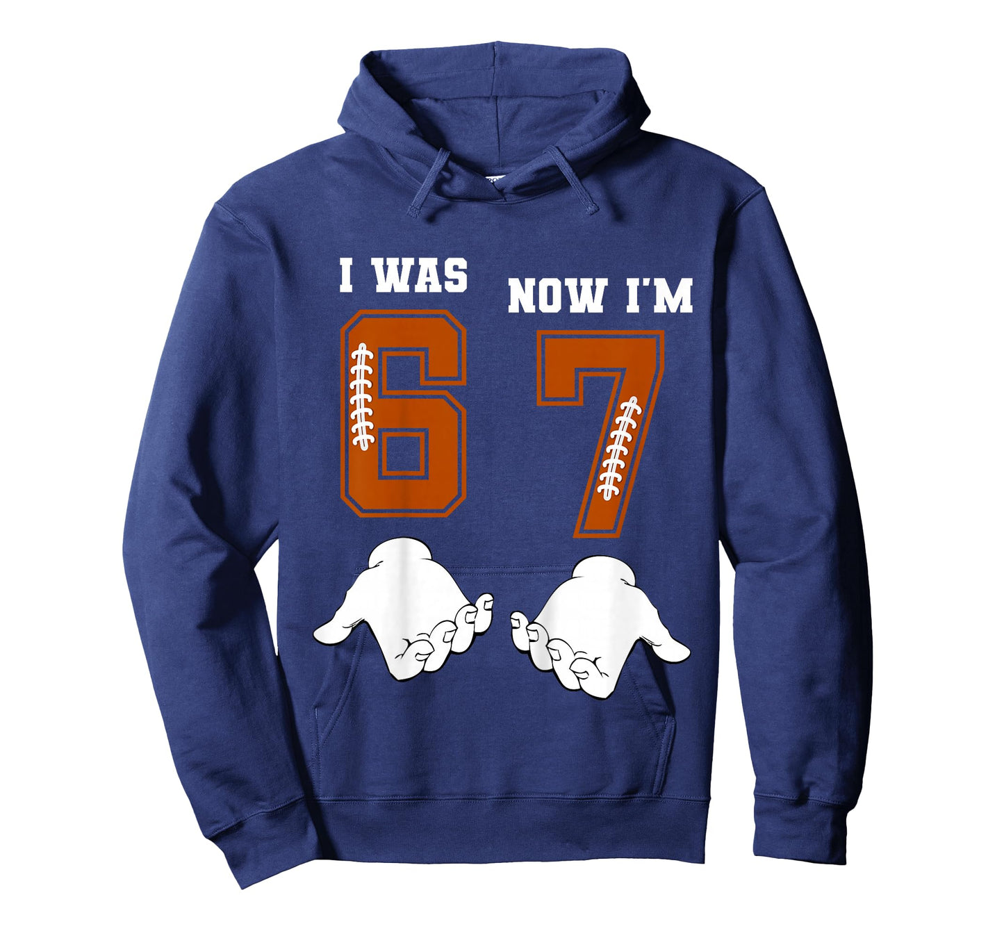 I was 6 Now I'm 7 Year Old Birthday 67 Girls Boys Football T-Shirt