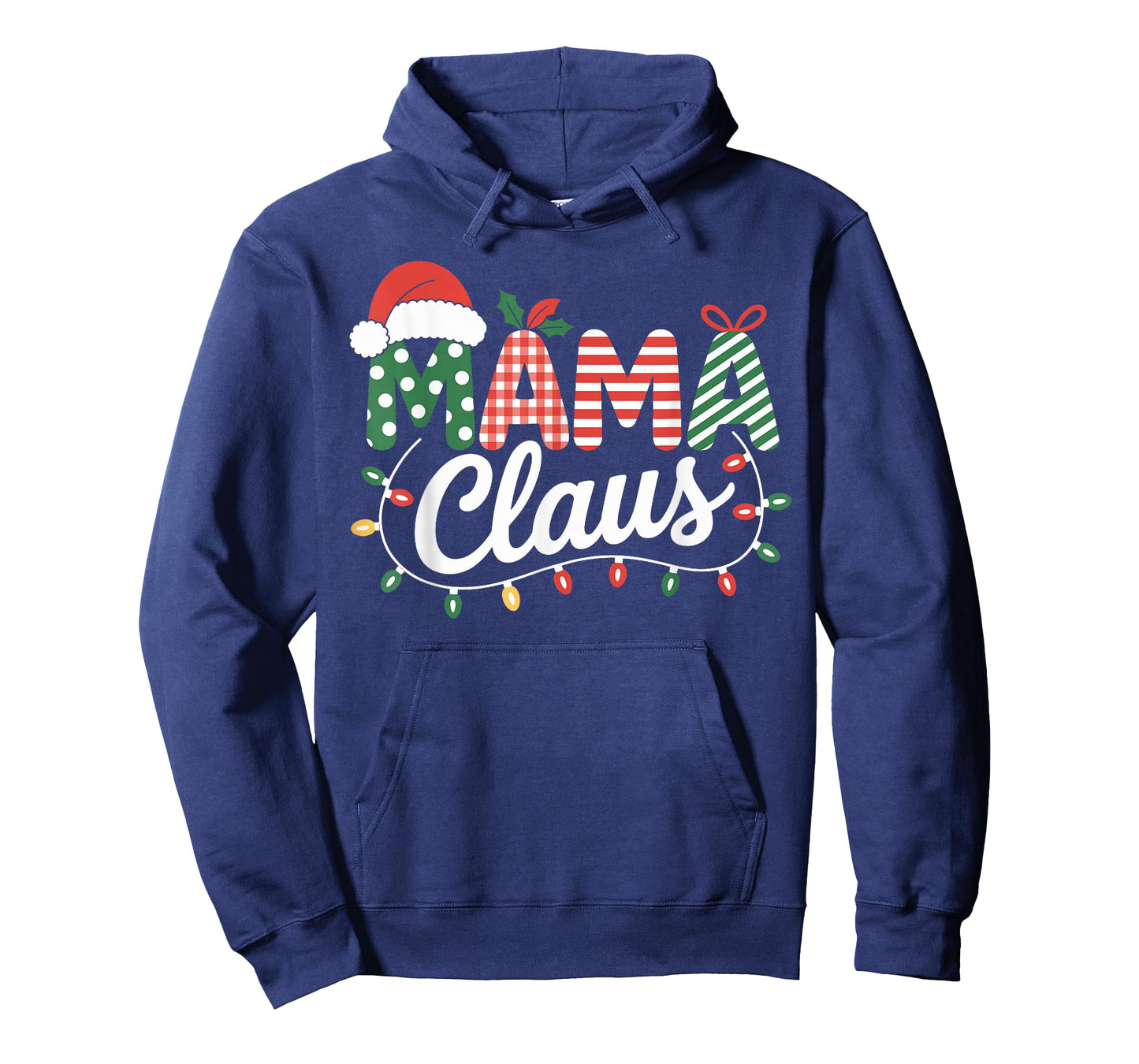 Mama Claus Christmas Lights Holiday Matching Family Xmas Tee T-Shirt
