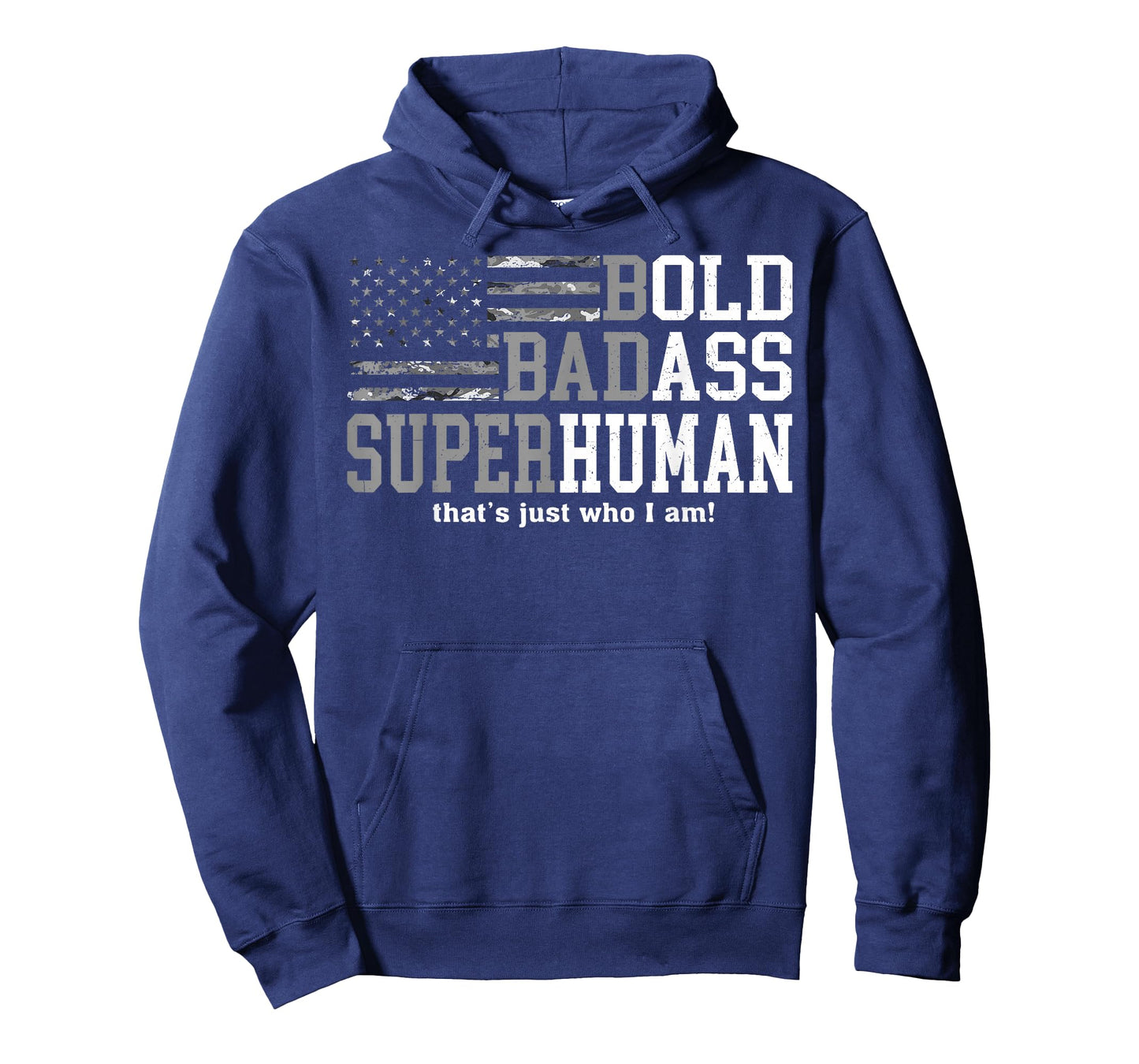 Vintage Bold Badass-Superhuman I Am Fathers Day USA Flag T-Shirt