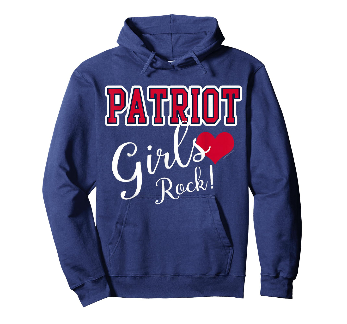 Patriot Girls Rock Cute Heart Shape Womens T-Shirt