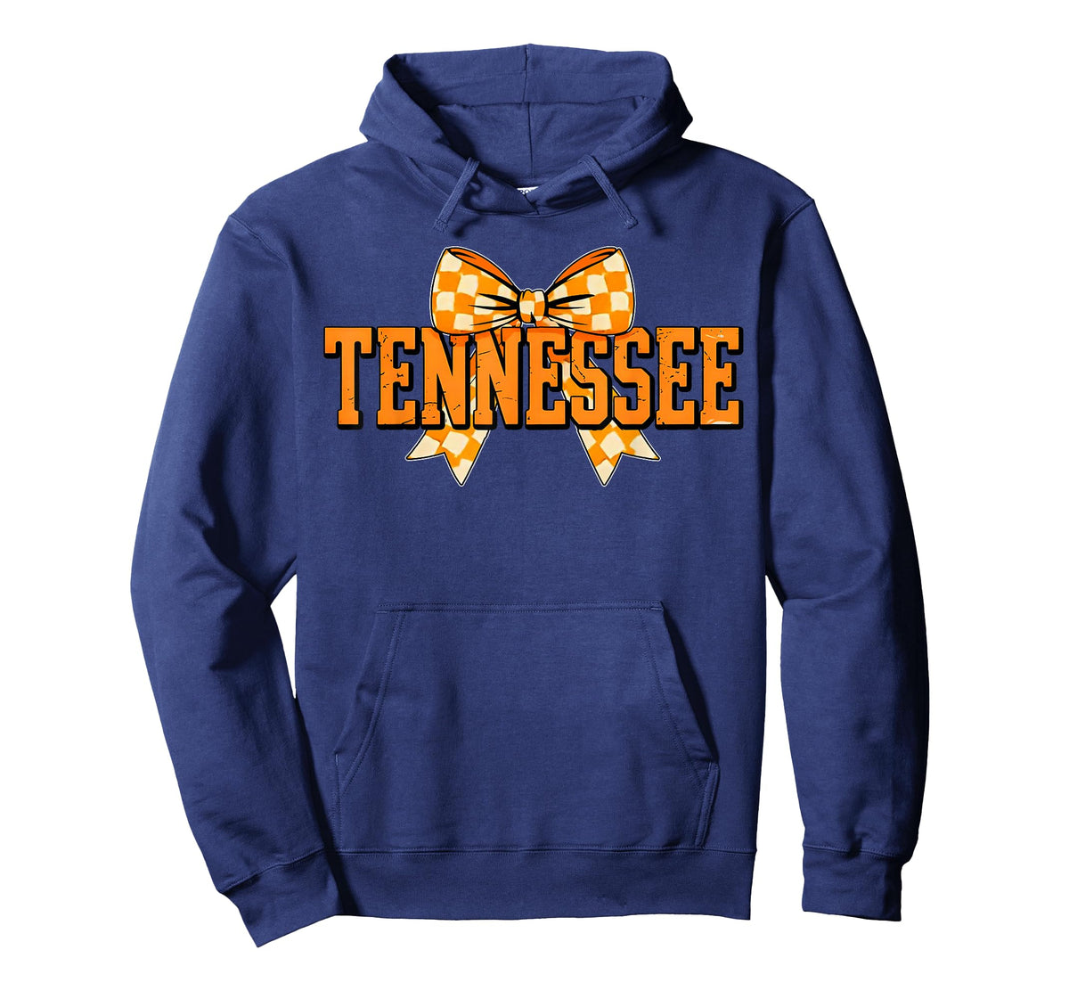 Vintage Tennessee Checkered Orange Coquette Bow Women Girls T-Shirt