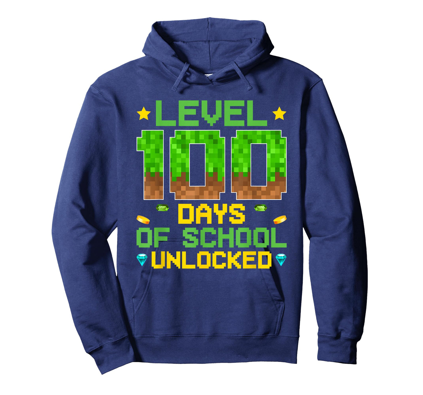 Level 100 Days of School Unlocked Pixel Video Games Boys T-Shirt