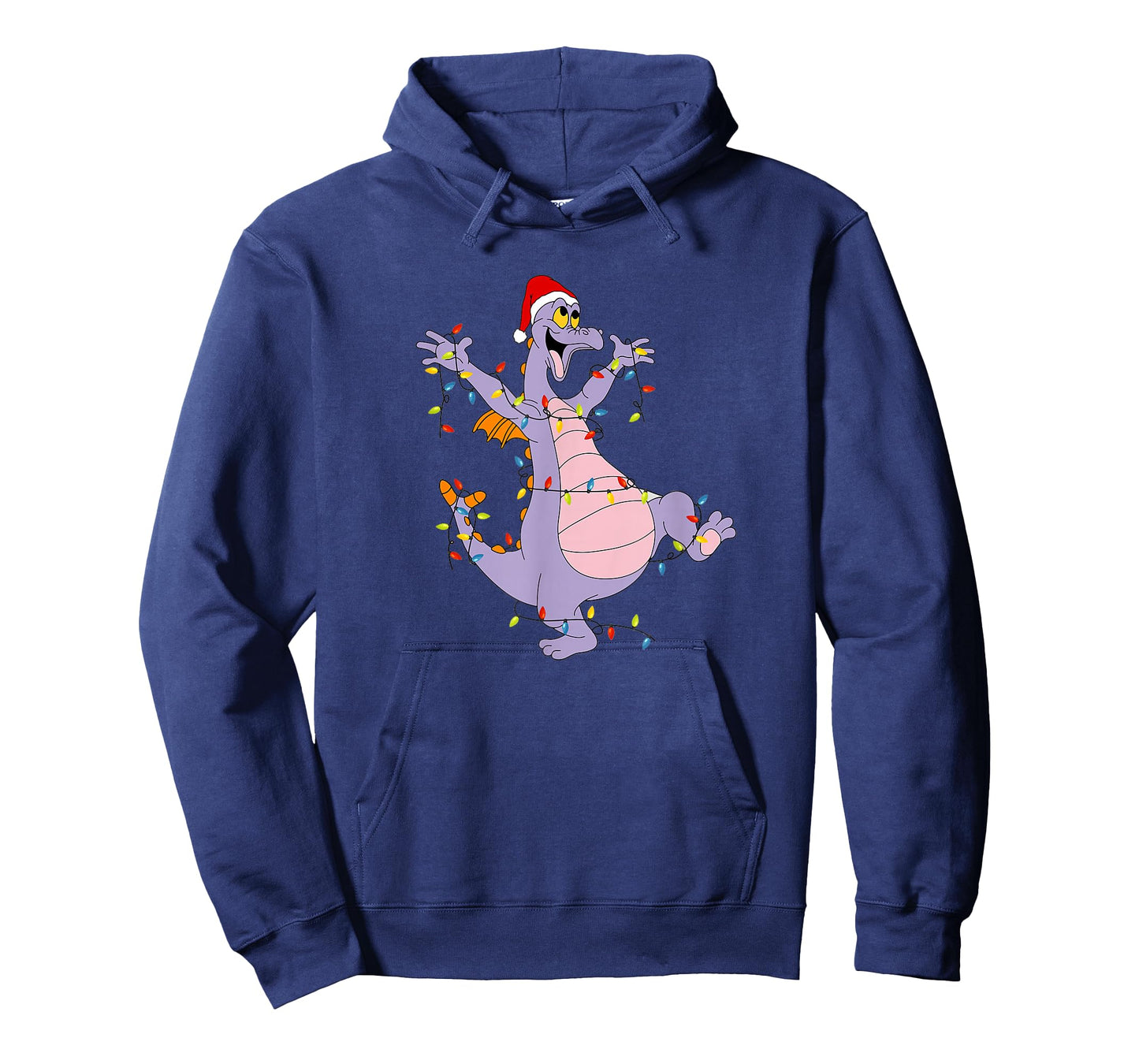 Funny Cute Dragon Figment Lights Christmas Santa Gift Tee T-Shirt