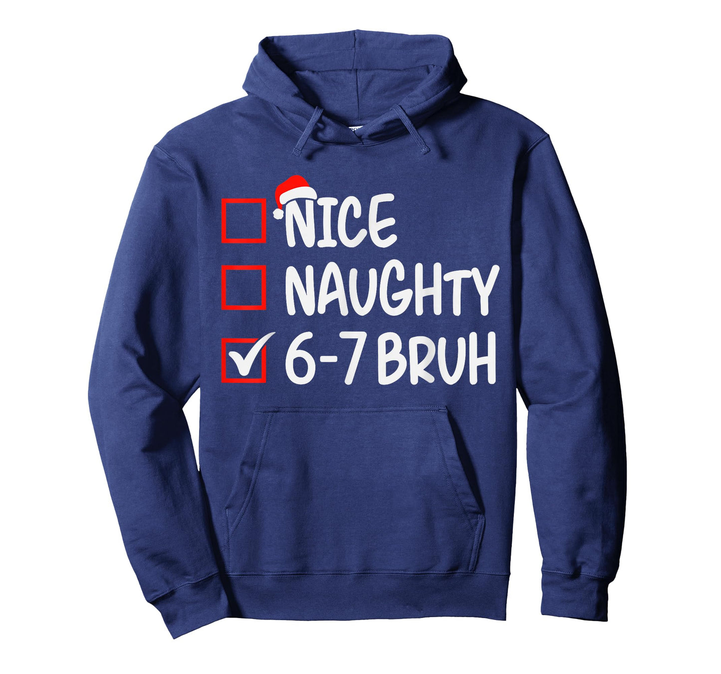Nice Naughty 6 7 Bruh 67 Christmas Six Seven Xmas Boys T-Shirt