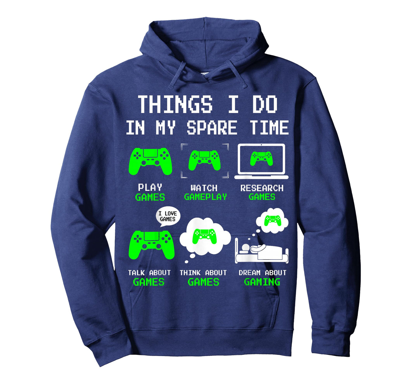 Things I Do in My Spare Time Gaming Funny Gamer Boys Kid Men T-Shirt