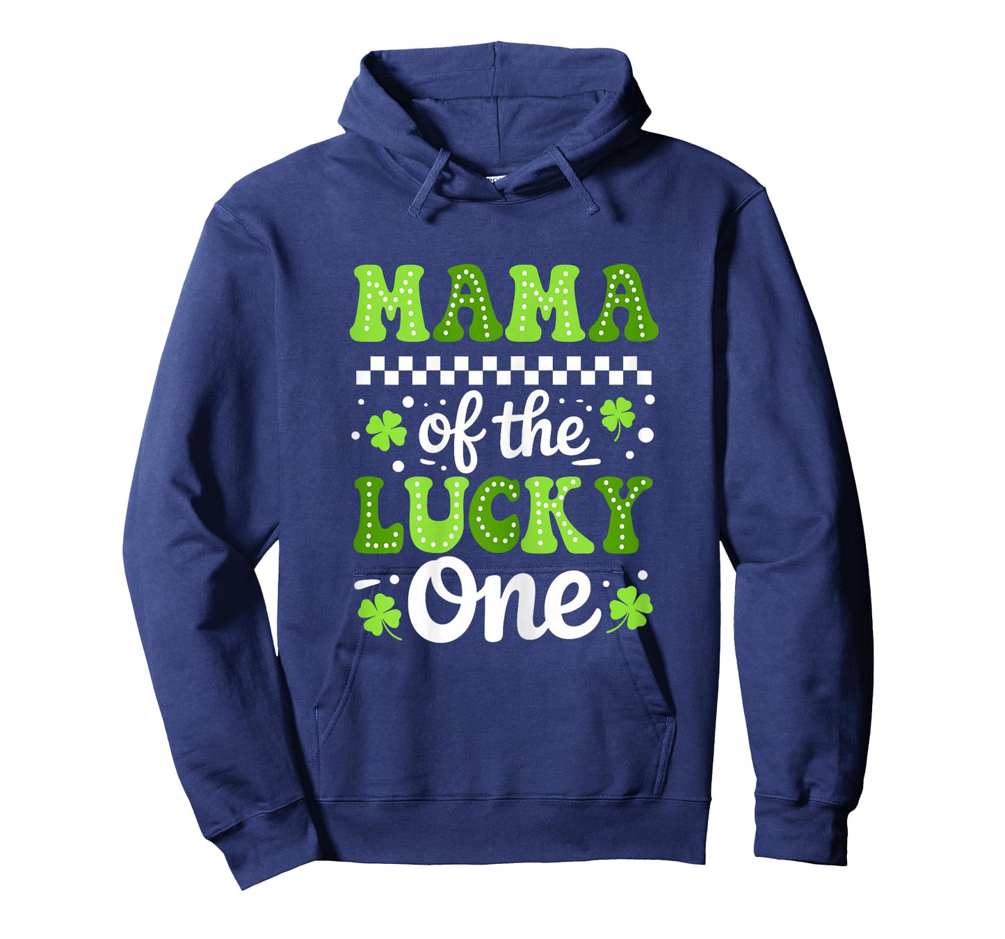 Mama of The Lucky One First Birthday St Patrick's Day Groovy T-Shirt