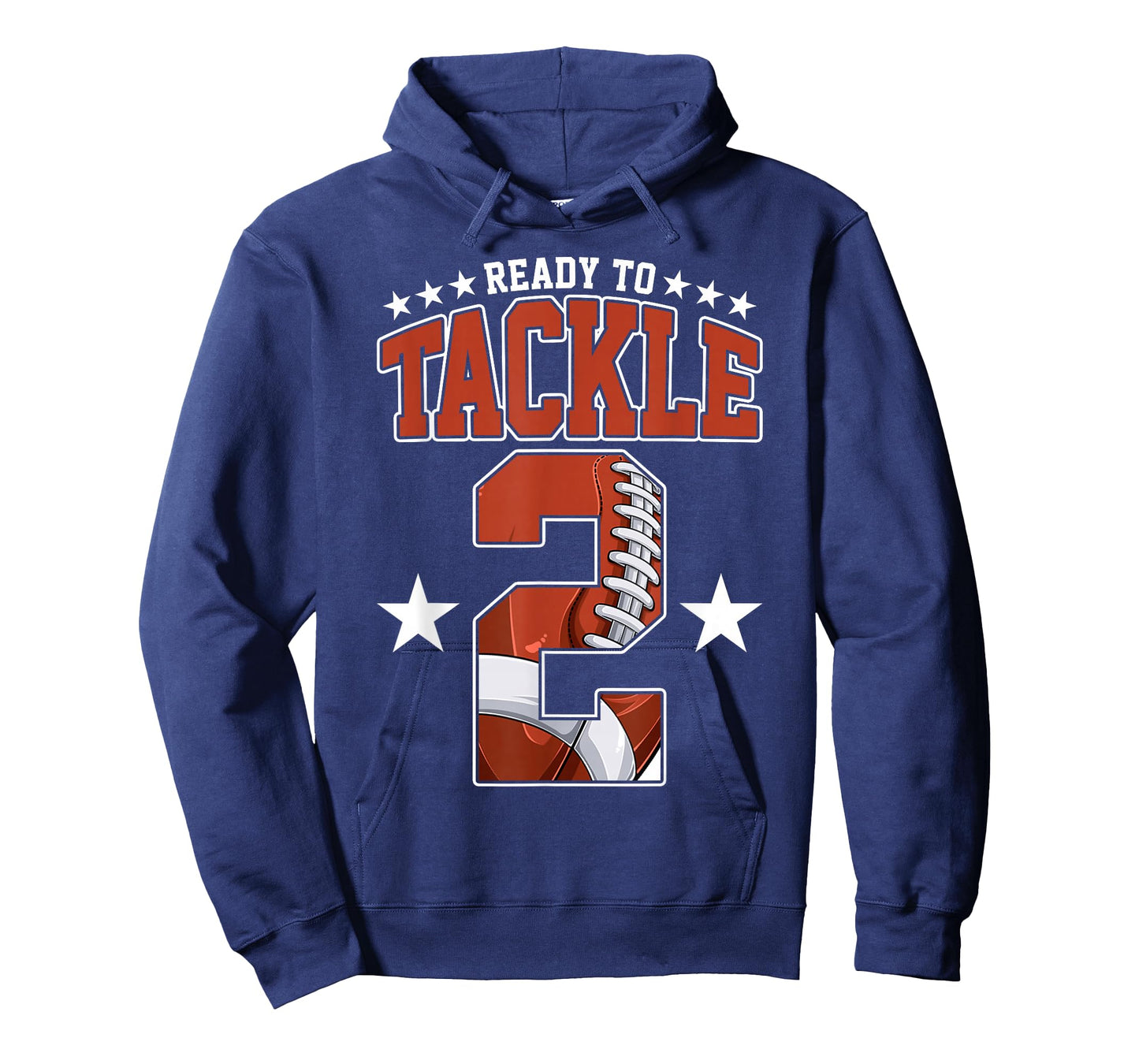 Ready to Tackle 2nd Birthday Football Lover 2 Years Old Boys T-Shirt