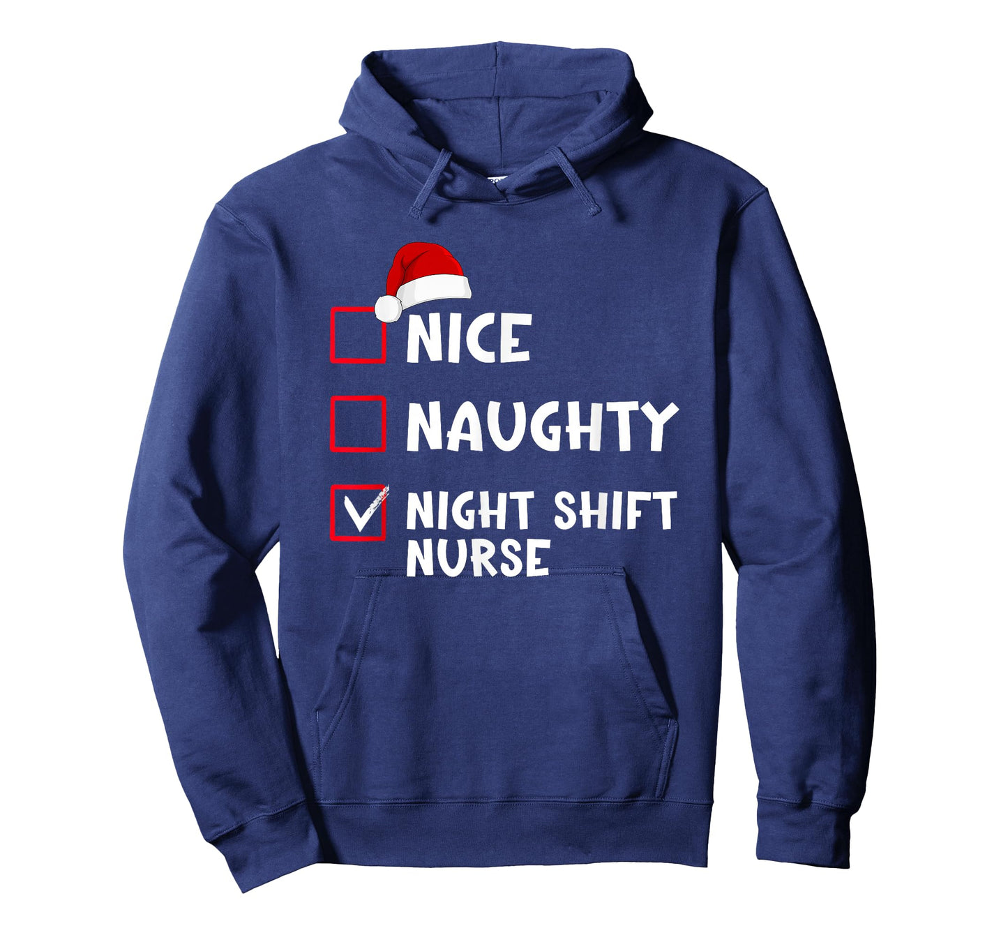 Nice Naughty Night Shift Nurse Funny Christmas List T-Shirt