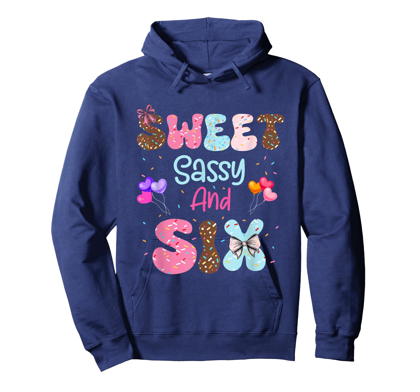 Sweet Sassy and Six 6 Year Old Birthday Girl 6th Donut Bday T-Shirt