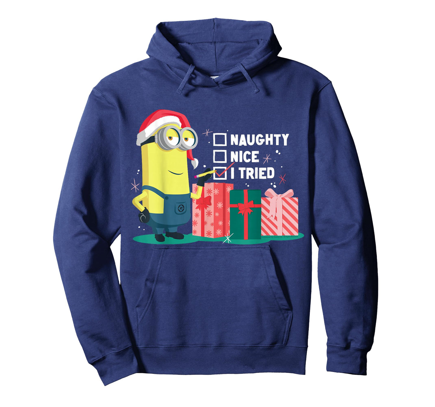 Naughty Nice I Tried Minion Christmas Humor T-Shirt