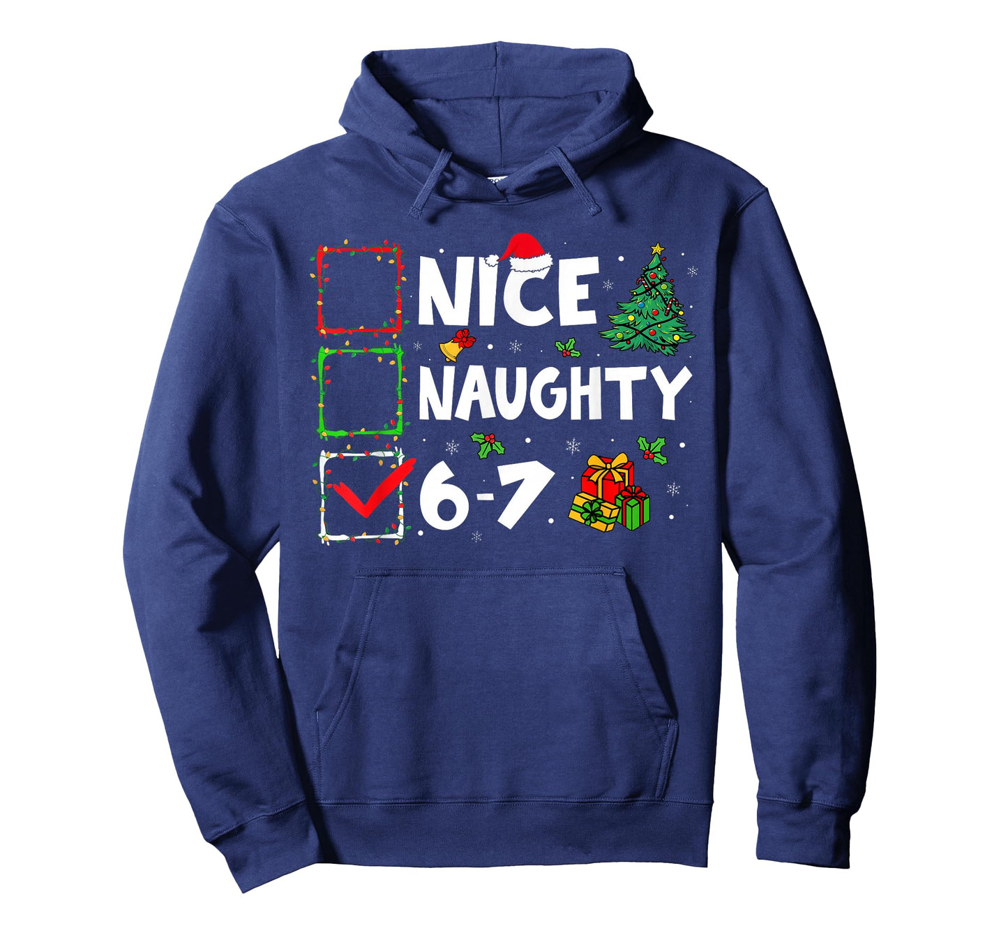 Nice Naughty 6 7 Meme 6 7 Christmas Six Seven Xmas Boy Kid T-Shirt