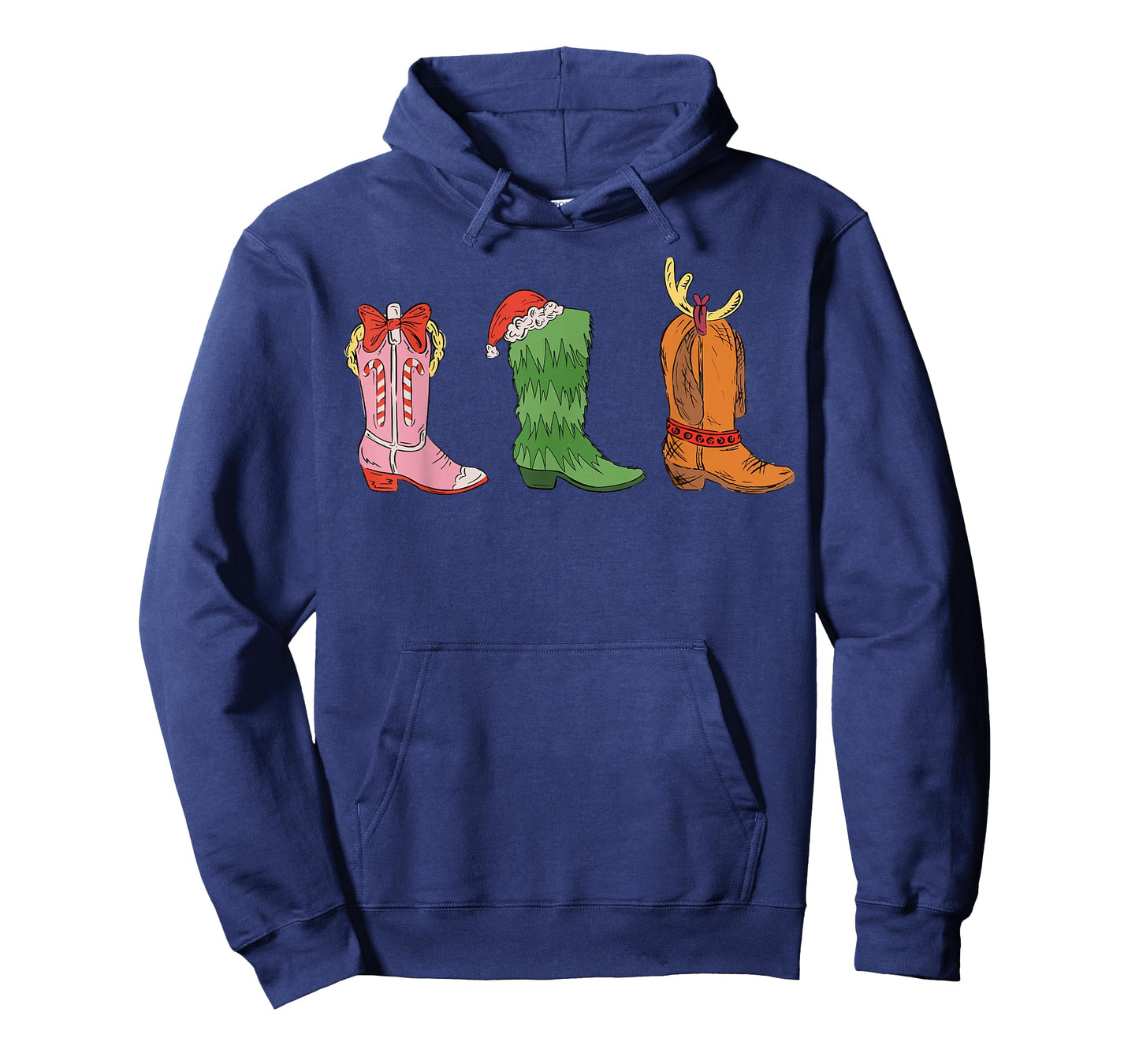 Christmas Cowboy Boot Funny Xmas Character Women Girls T-Shirt