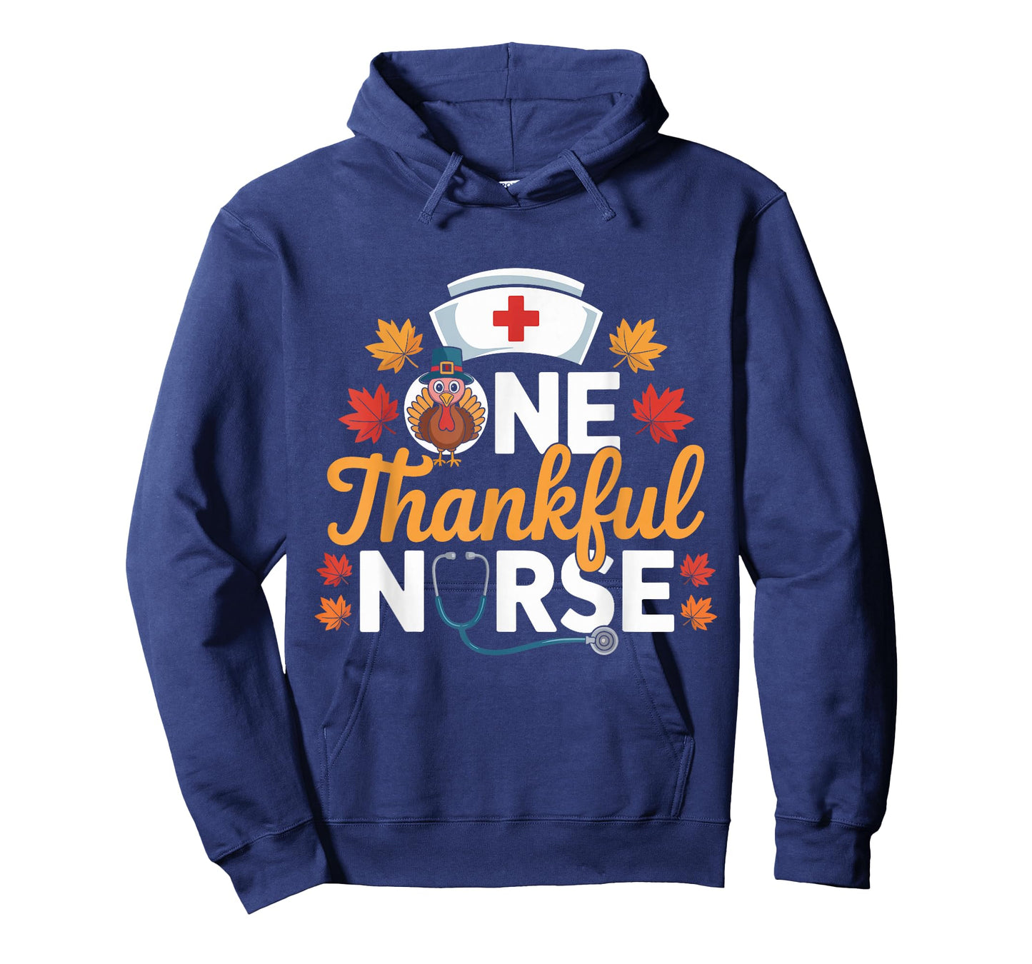 One Thankful Nurse Turkey Thanksgiving Scrub Top Fall Women T-Shirt