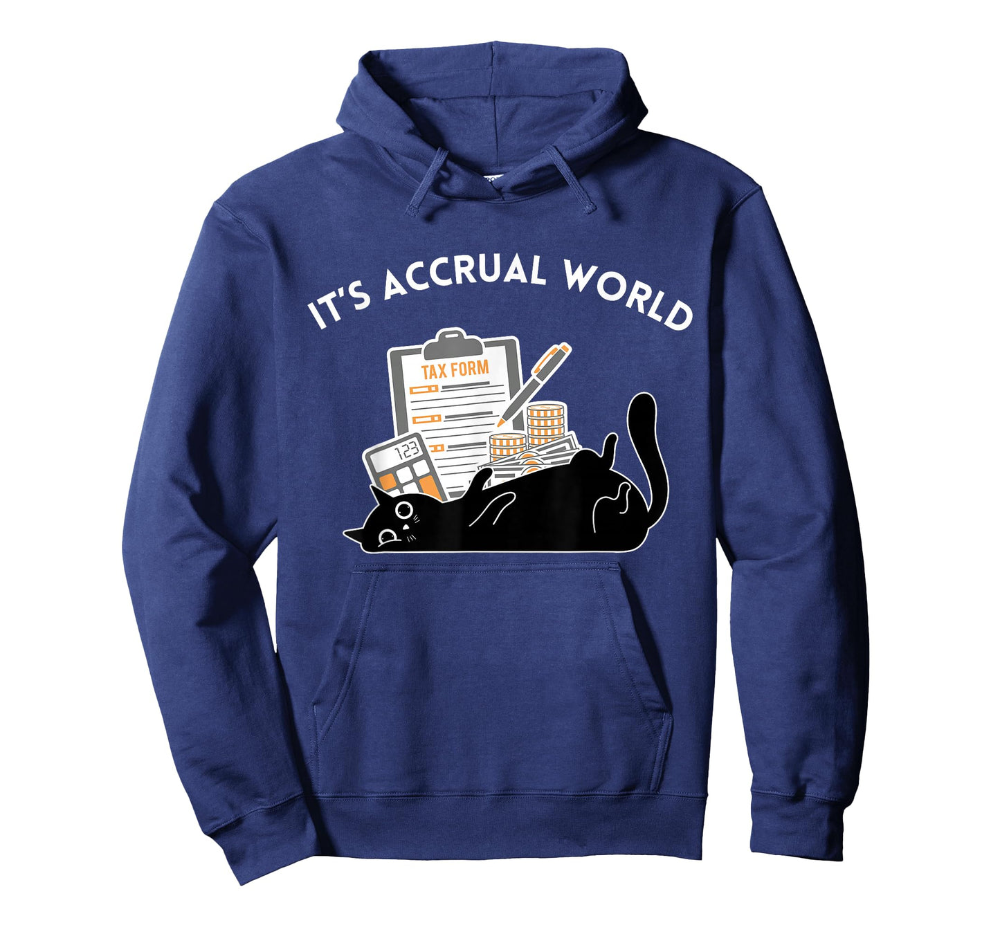 Cute Cat Accountant It's Accrual World CPA Spreadsheet Excel T-Shirt