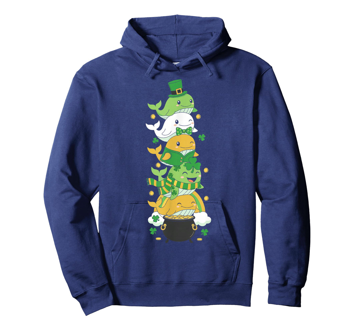 Funny Whale Clover St Patricks Day Womens Mens Kids T-Shirt