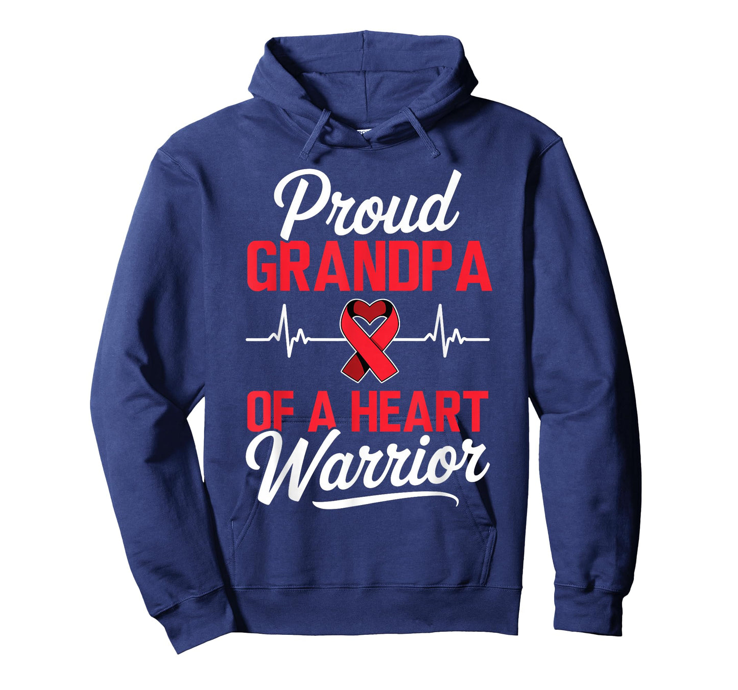 Proud Grandpa of a Heart Warrior Heart Disease Awareness T-Shirt
