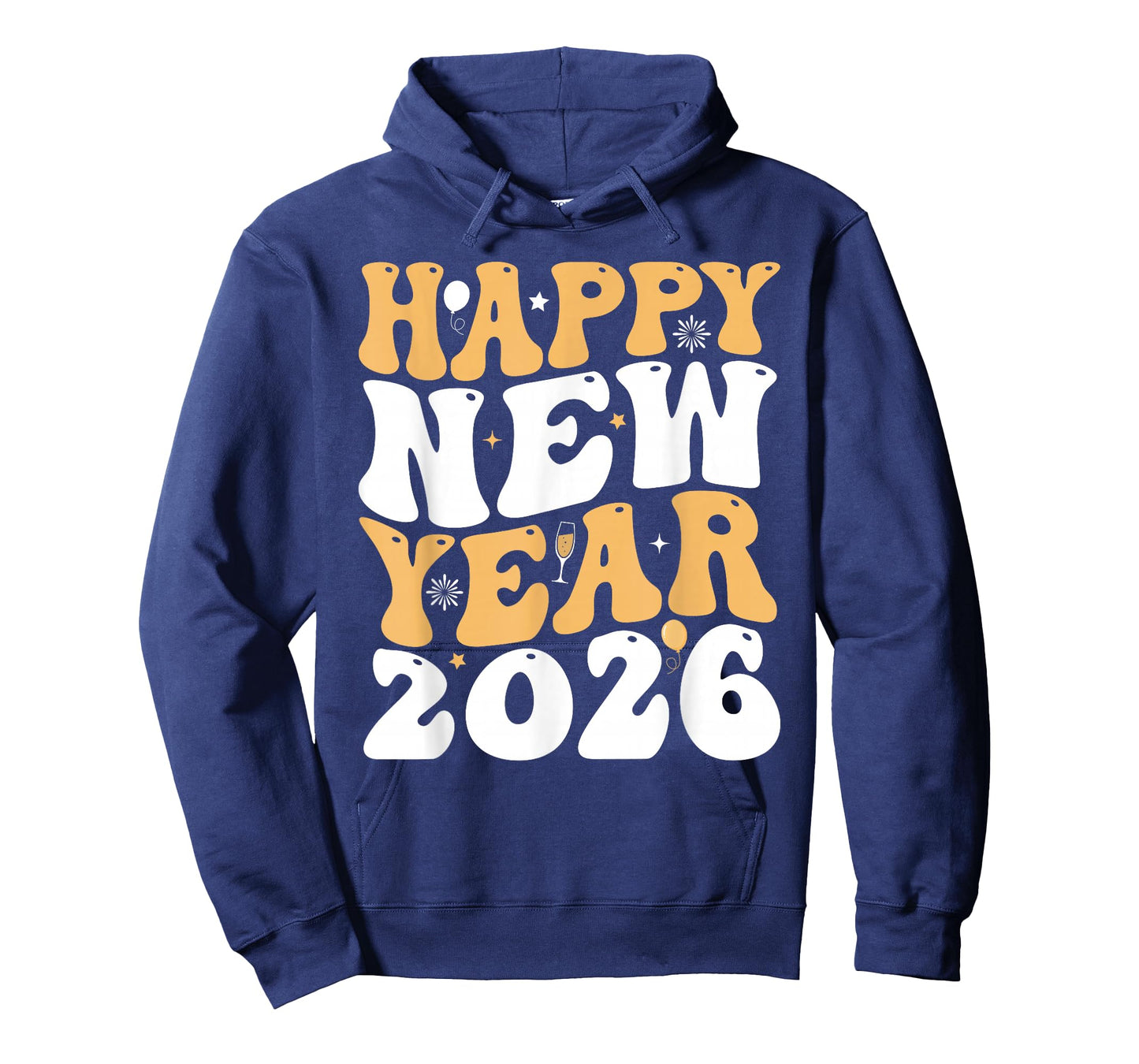 Groovy Retro Happy New Year 2026 Matching Family Party T-Shirt
