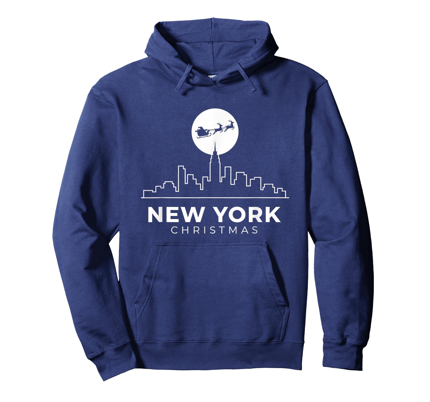 US Cities New York Christmas Skyline NYC Holiday Santa Sleek T-Shirt