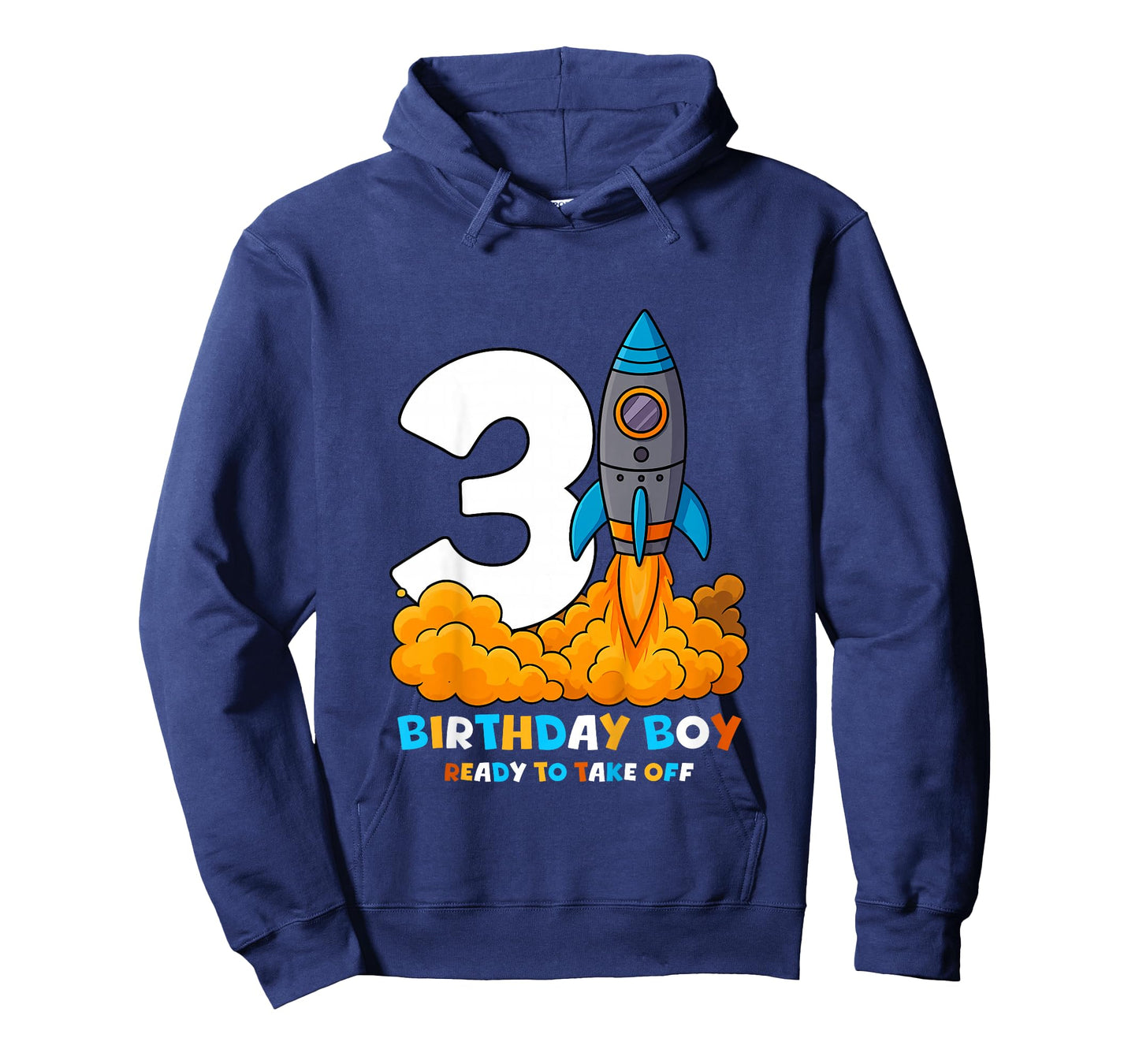 Kids Boys 3rd Birthday Rocket Ready to Take Off Three Years Old T-Shirt