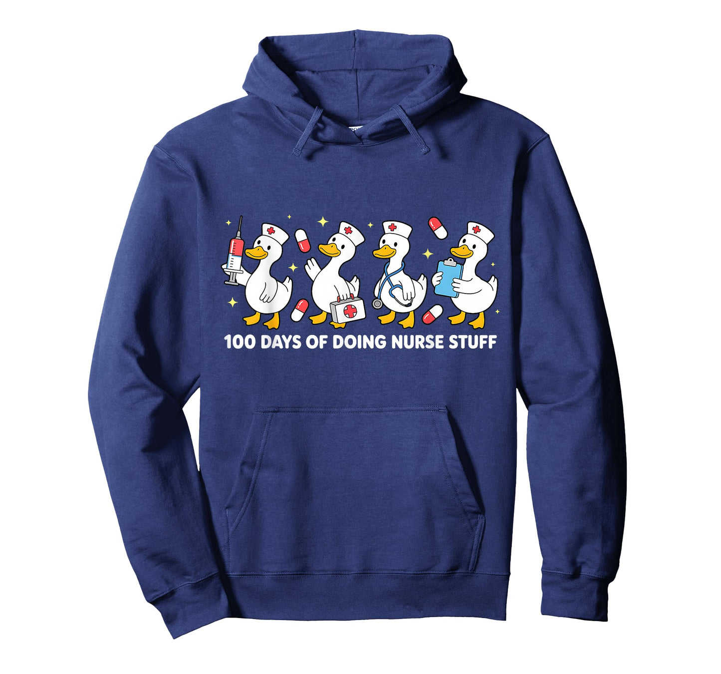 100 Days of Doing Nurse Stuff 100th Day School Nurse Goose T-Shirt