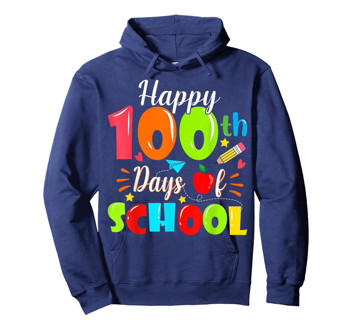 Happy 100th Day of School Funny Teachers Sudents Kids T-Shirt
