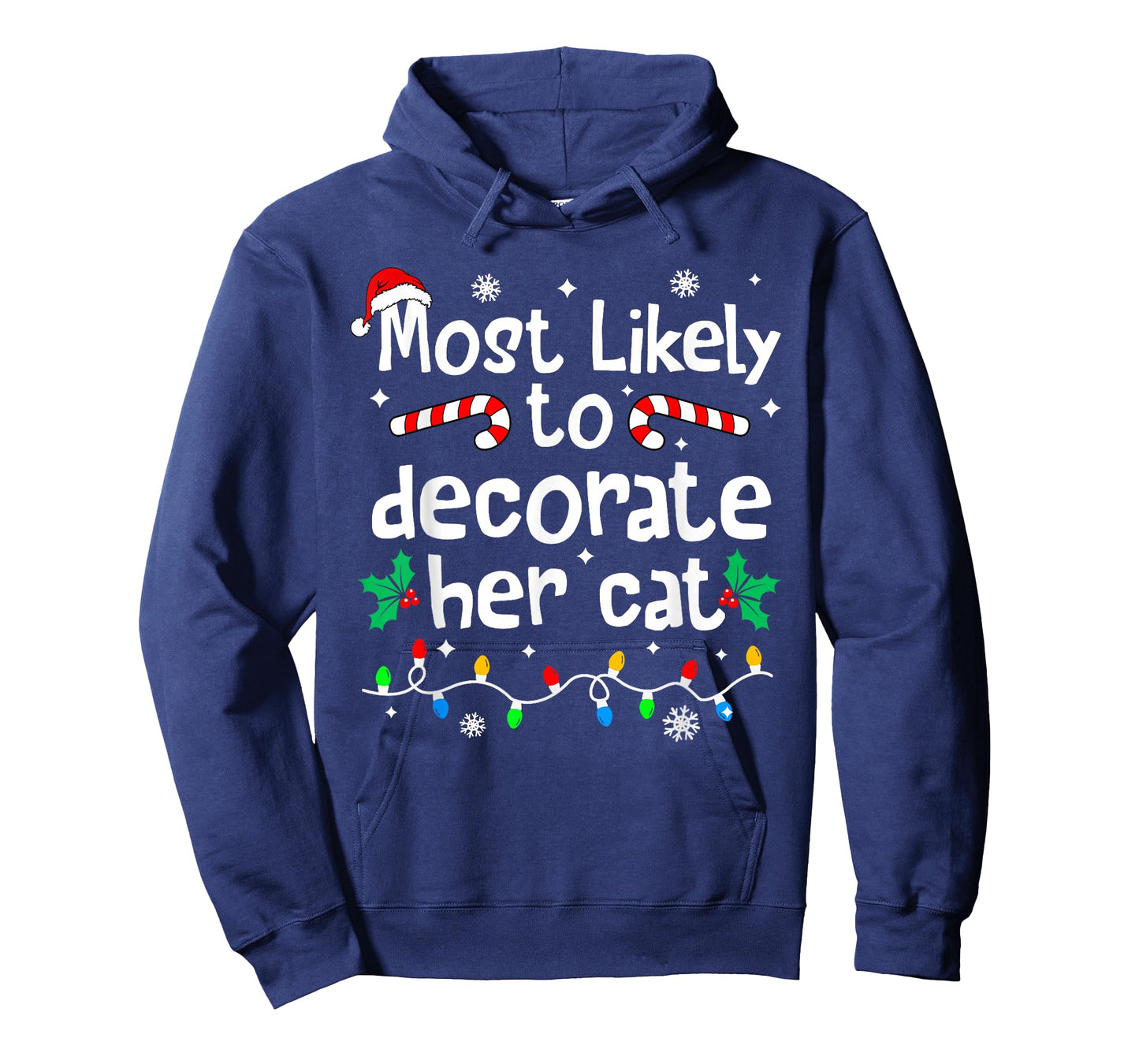 Most Likely to Decorate Her Cat Christmas Matching Family T-Shirt