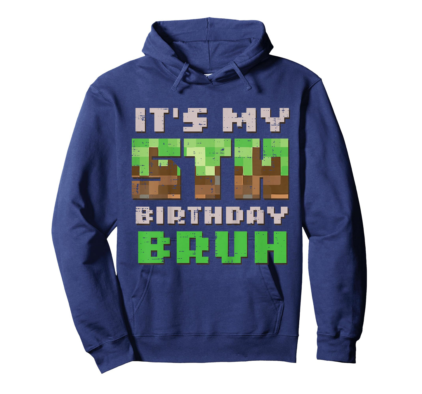 Kids Its My 5th Birthday Bruh Pixel Gamer 5 Bday Gaming Boys Kids T-Shirt