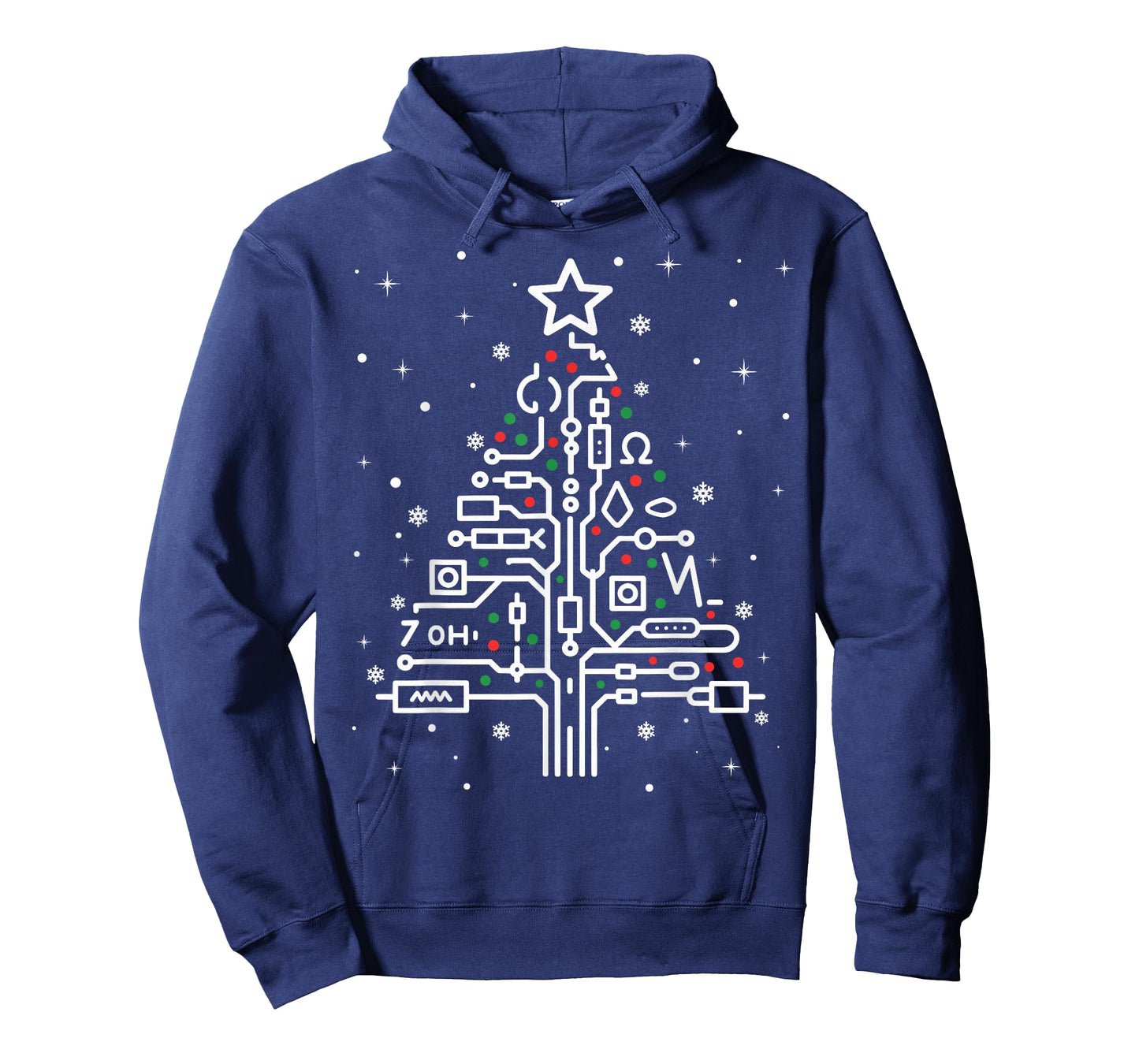 Funny Xmas Lights Ornaments Electrician Christmas Tree T-Shirt