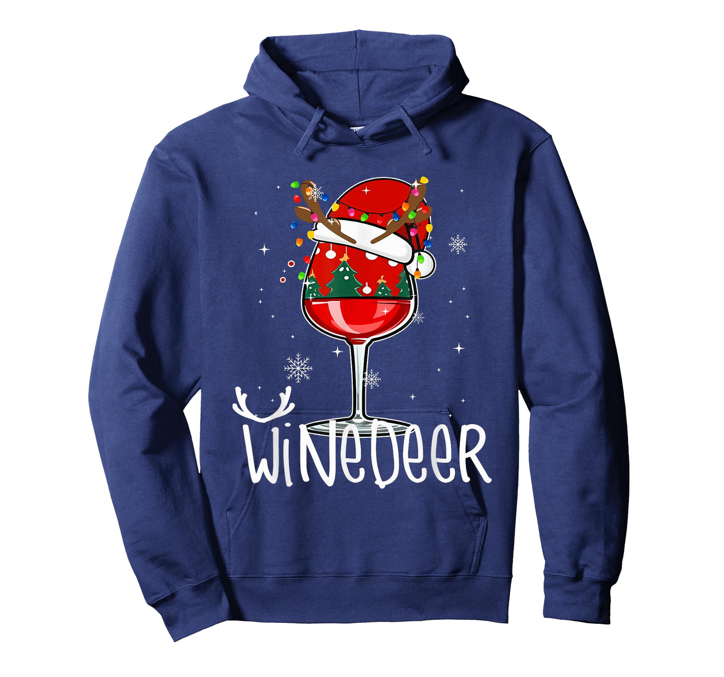 Winedeer Reinbeer Santa Hat Reindeer Couple Xmas Matching T-Shirt