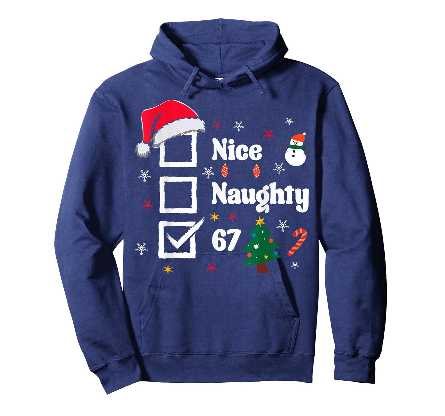 Nice Naughty 67 Meme Six Seven for Kids Women Men Christmas T-Shirt